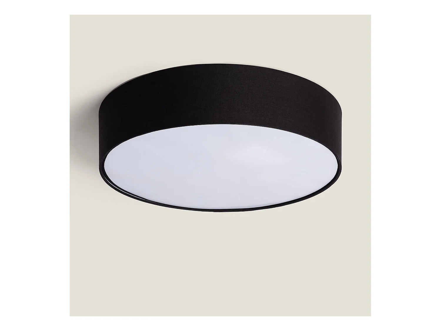 Plafón Circular Tela Ø500 mm Ranje Negro