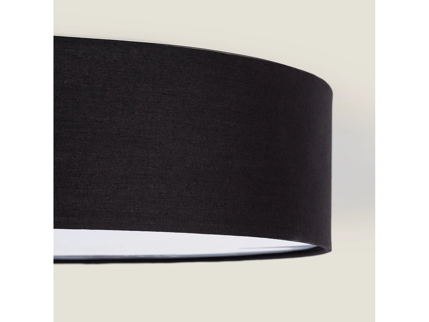 Plafonnier Rond Tissus Ranje Ø500 mm  Noir
