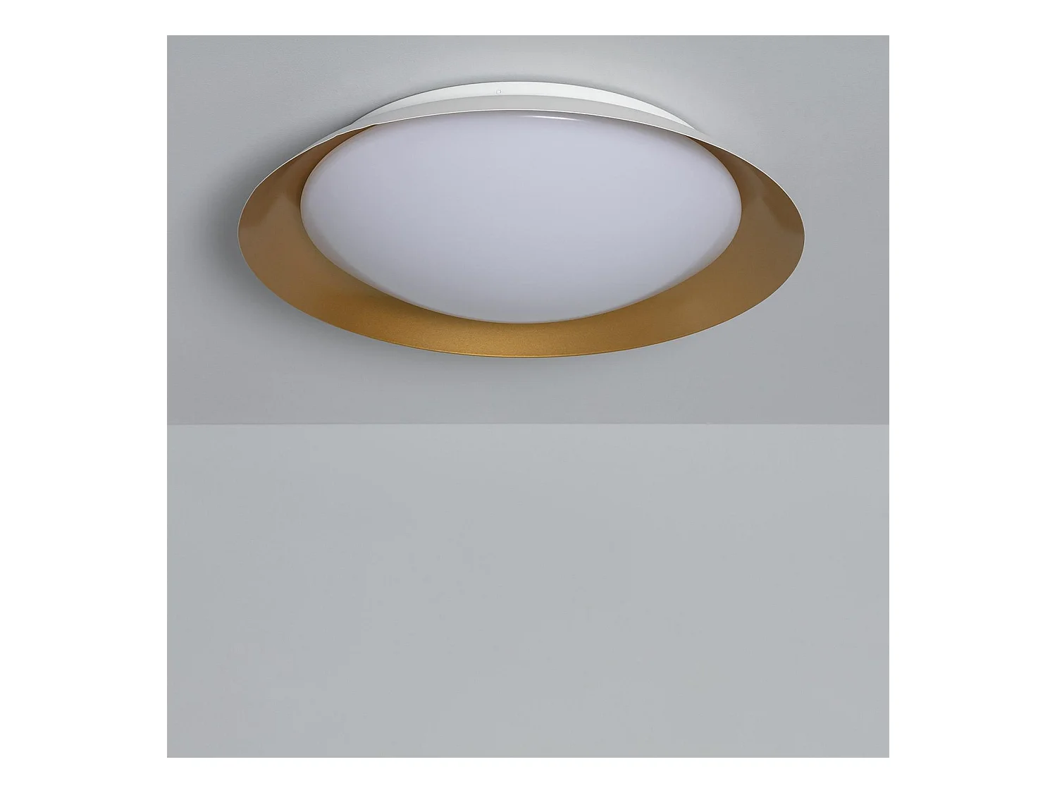 Plafón LED 30W Circular Metal Ø500 mm CCT Seleccionable Taylor Blanco / Dorado