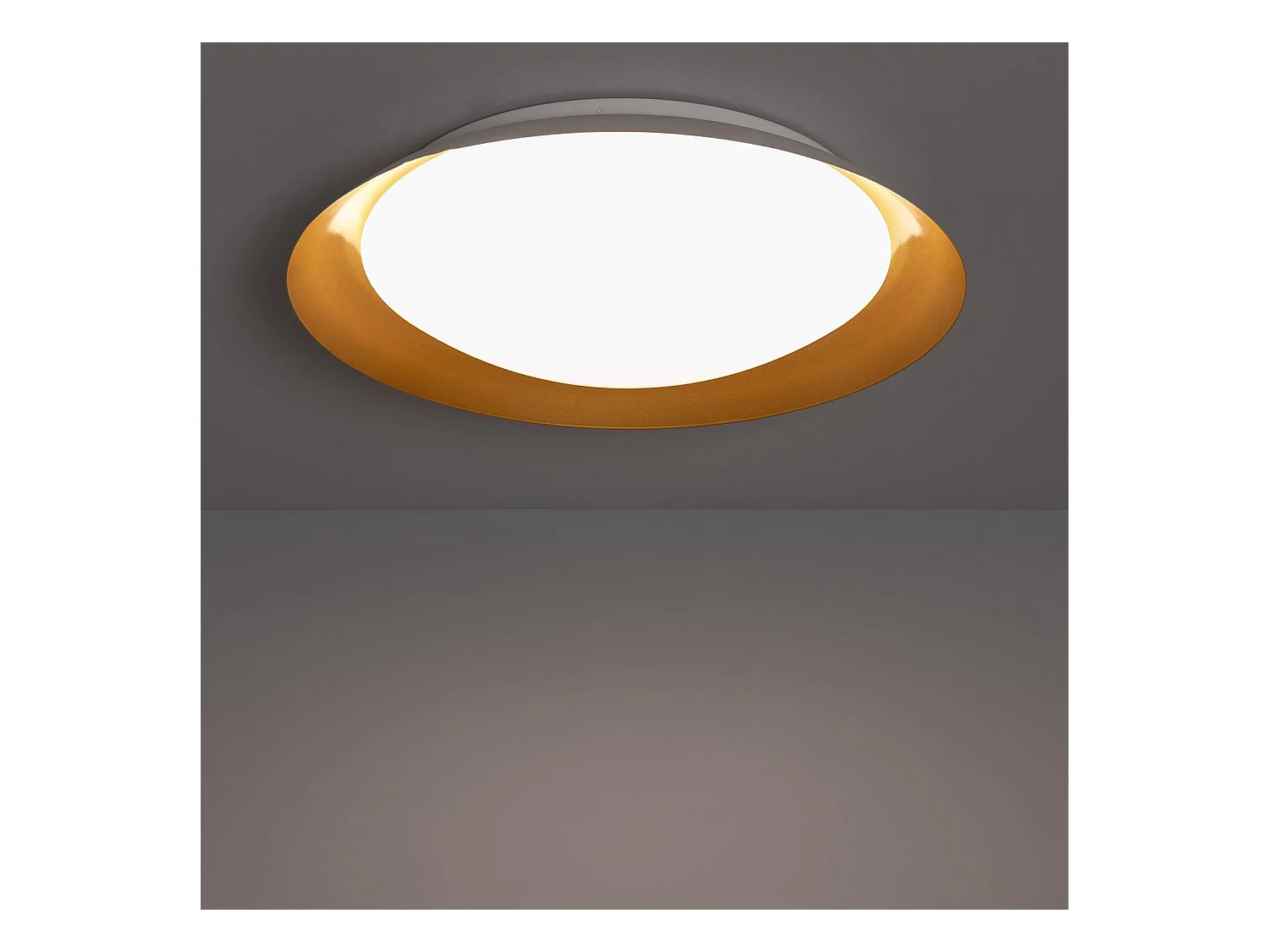 Plafón LED 30W Circular Metal Ø500 mm CCT Seleccionable Taylor Blanco / Dorado