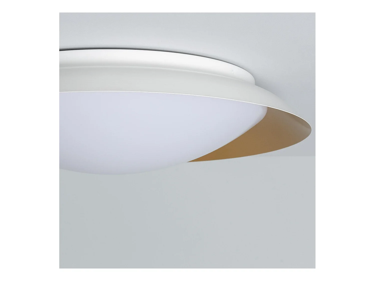 Plafón LED 30W Circular Metal Ø500 mm CCT Seleccionable Taylor Blanco / Dorado