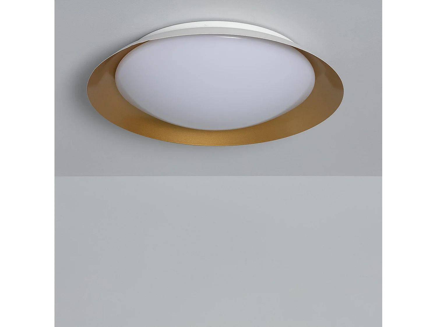 Plafón LED 30W Circular Metal Ø500 mm CCT Seleccionable Taylor Blanco / Dorado