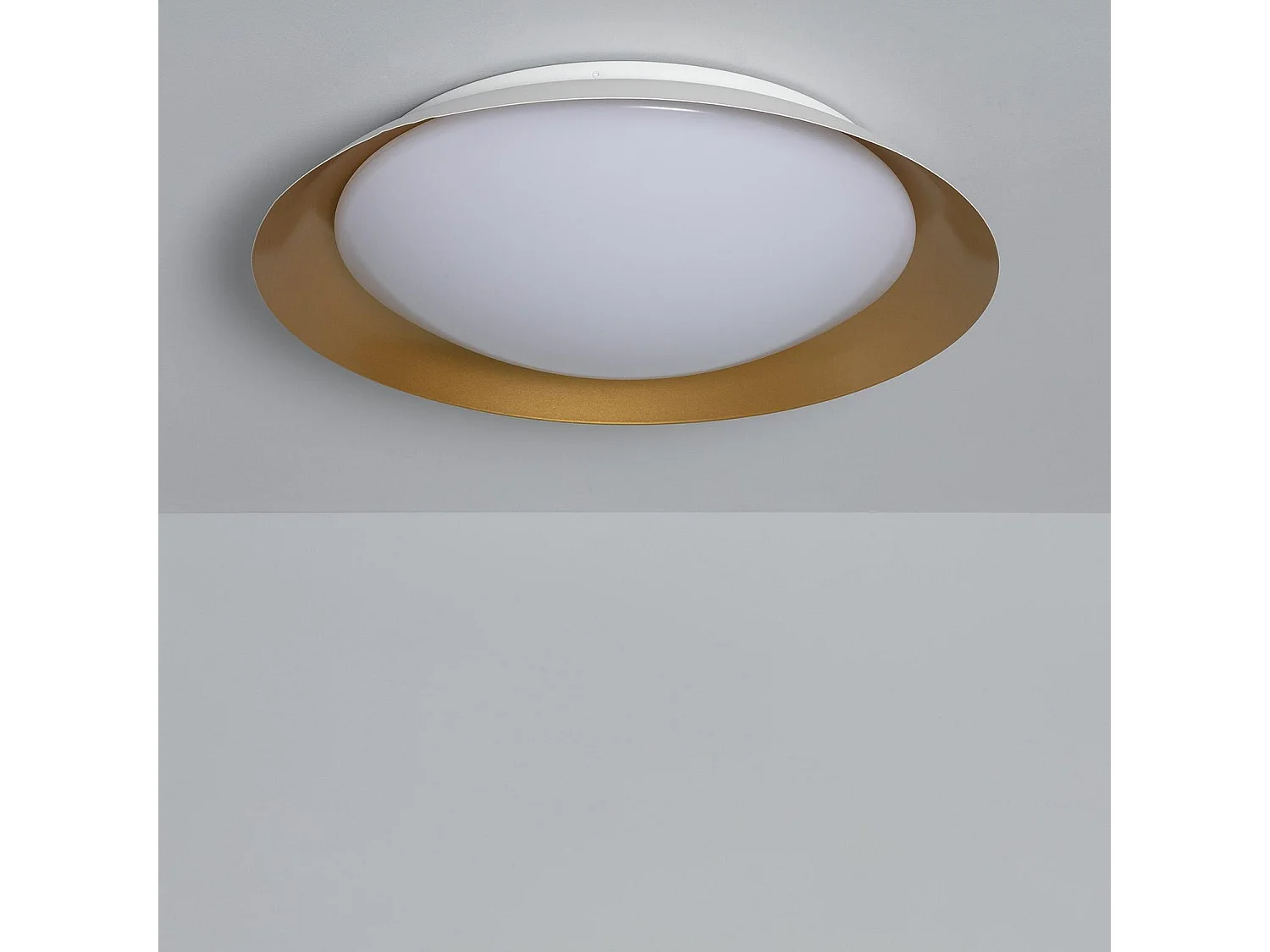 Plafón LED 30W Circular Metal Ø500 mm CCT Seleccionable Taylor Blanco / Dorado