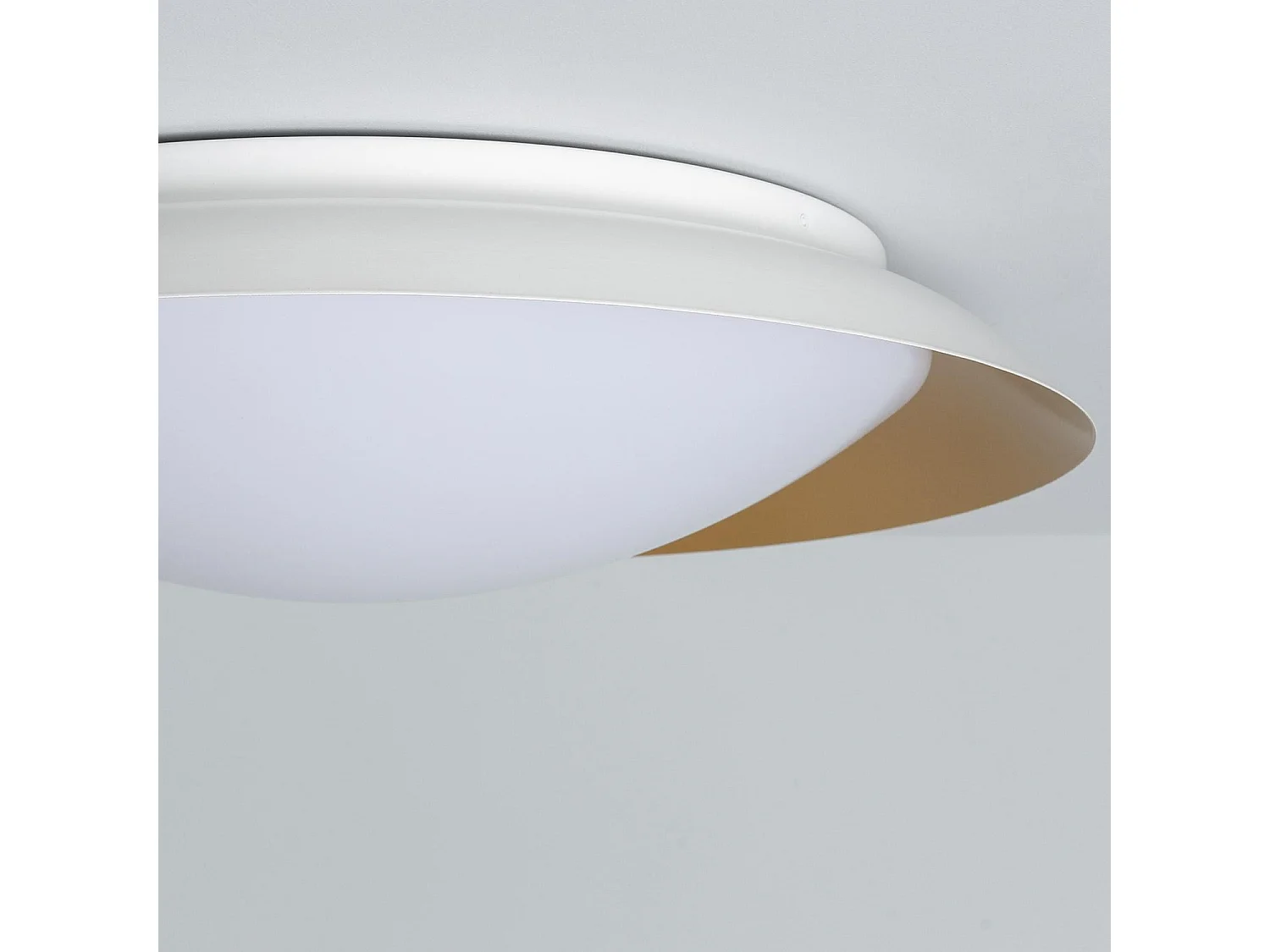Plafón LED 30W Circular Metal Ø500 mm CCT Seleccionable Taylor Blanco / Dorado