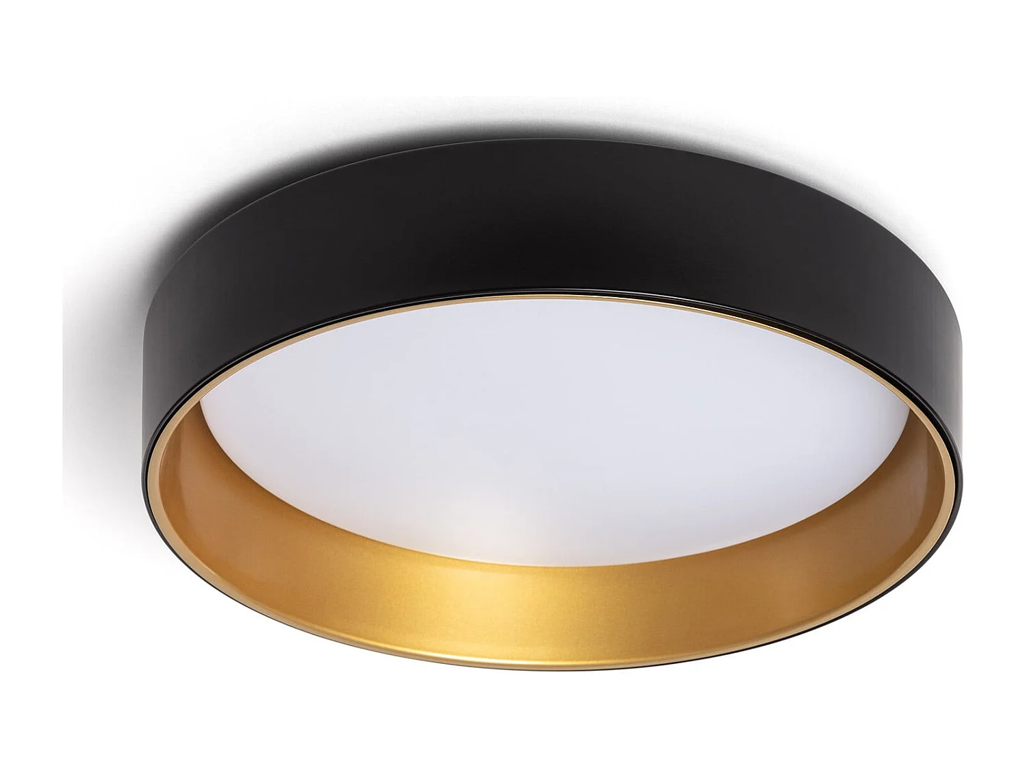 Plafón LED 20W Circular Metal Ø450 mm CCT Seleccionable Broadway Negro / Dorado