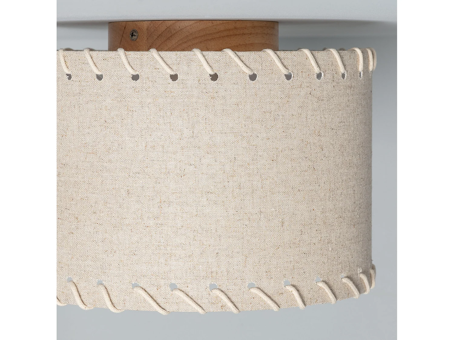 Plafón Circular Tela Ø250 mm Fíbula Crema