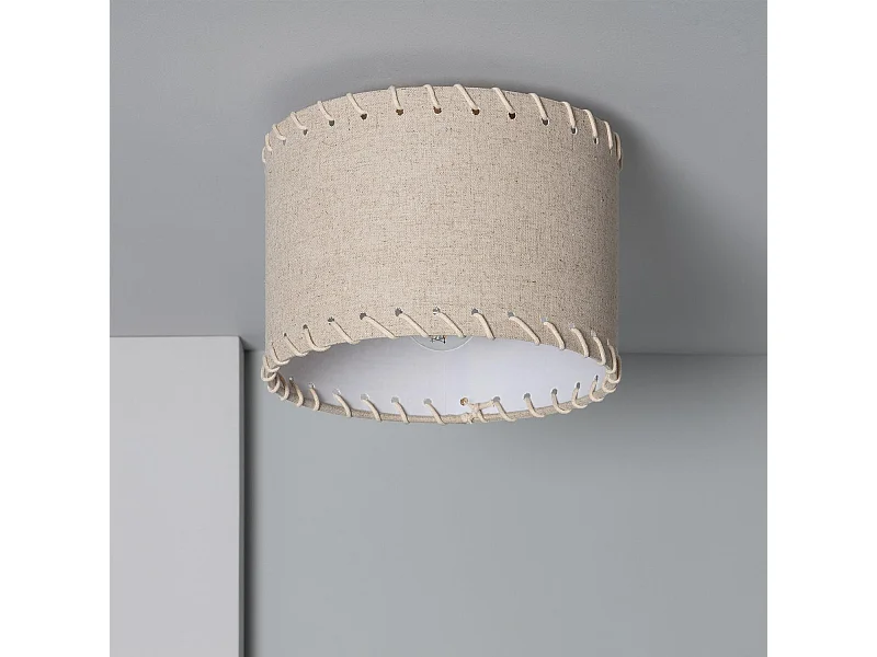 Plafonnier Rond Tissu Ø250 mm Fíbula Crème