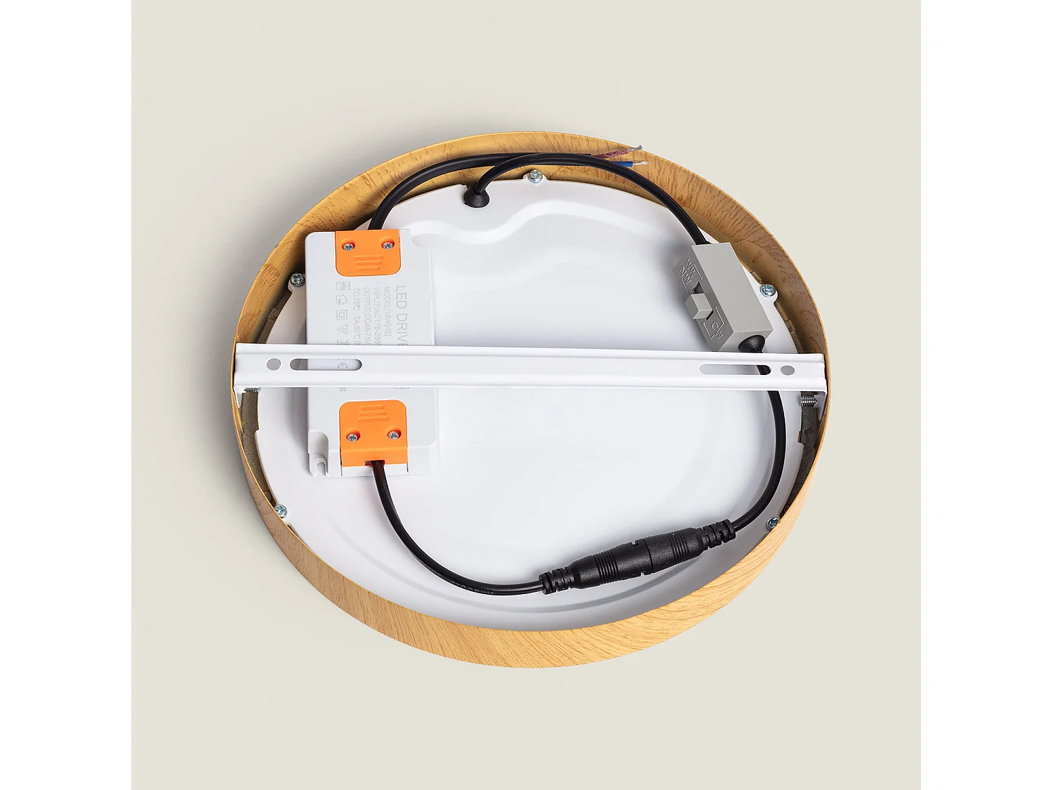 Plafonnier LED 18W Rond Aluminium Ø210 mm Slim CCT Sélectionnable Galán SwitchDimm Naturel