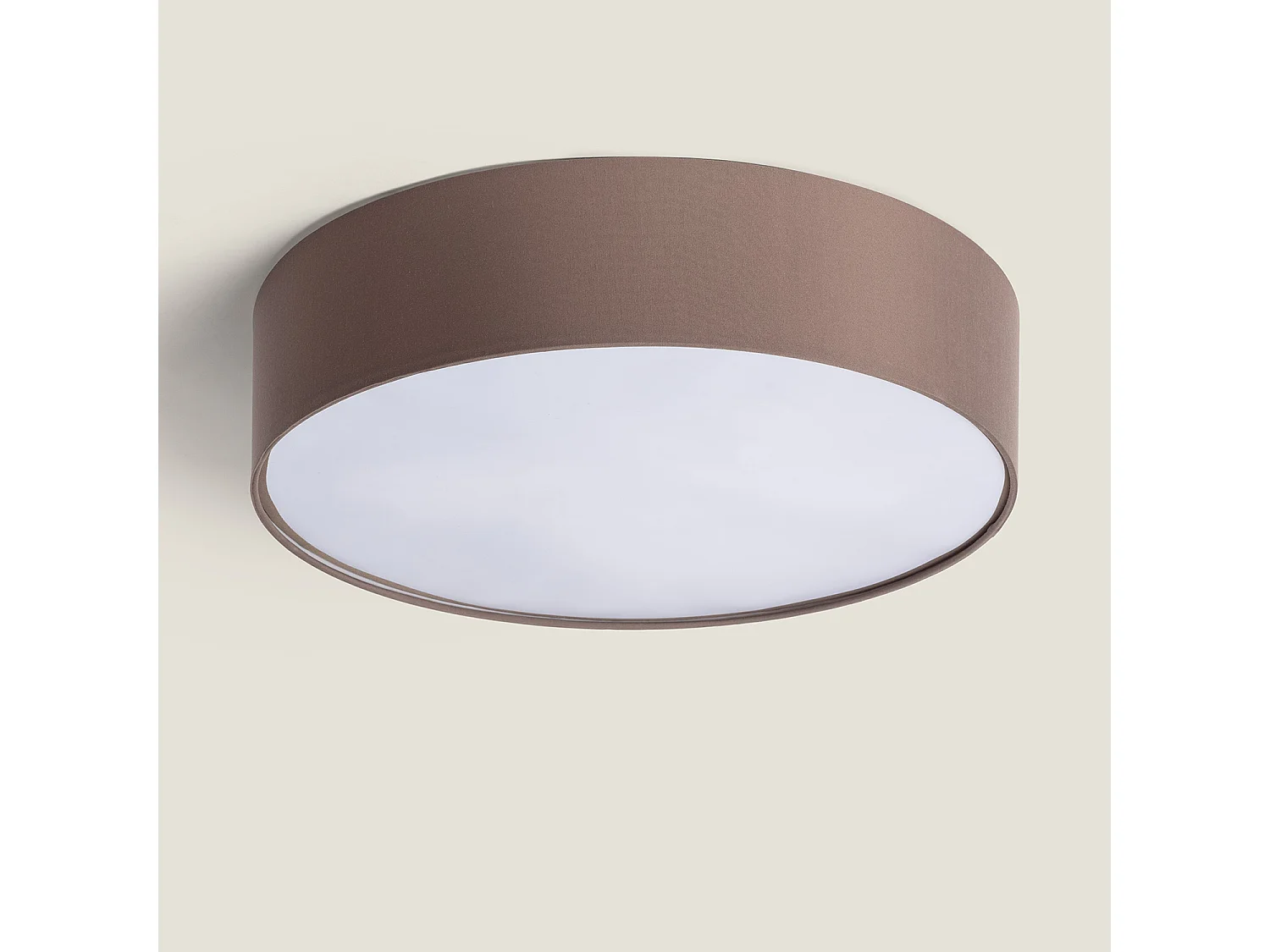 Plafonnier Rond Tissus Ranje Ø500 mm  Brun