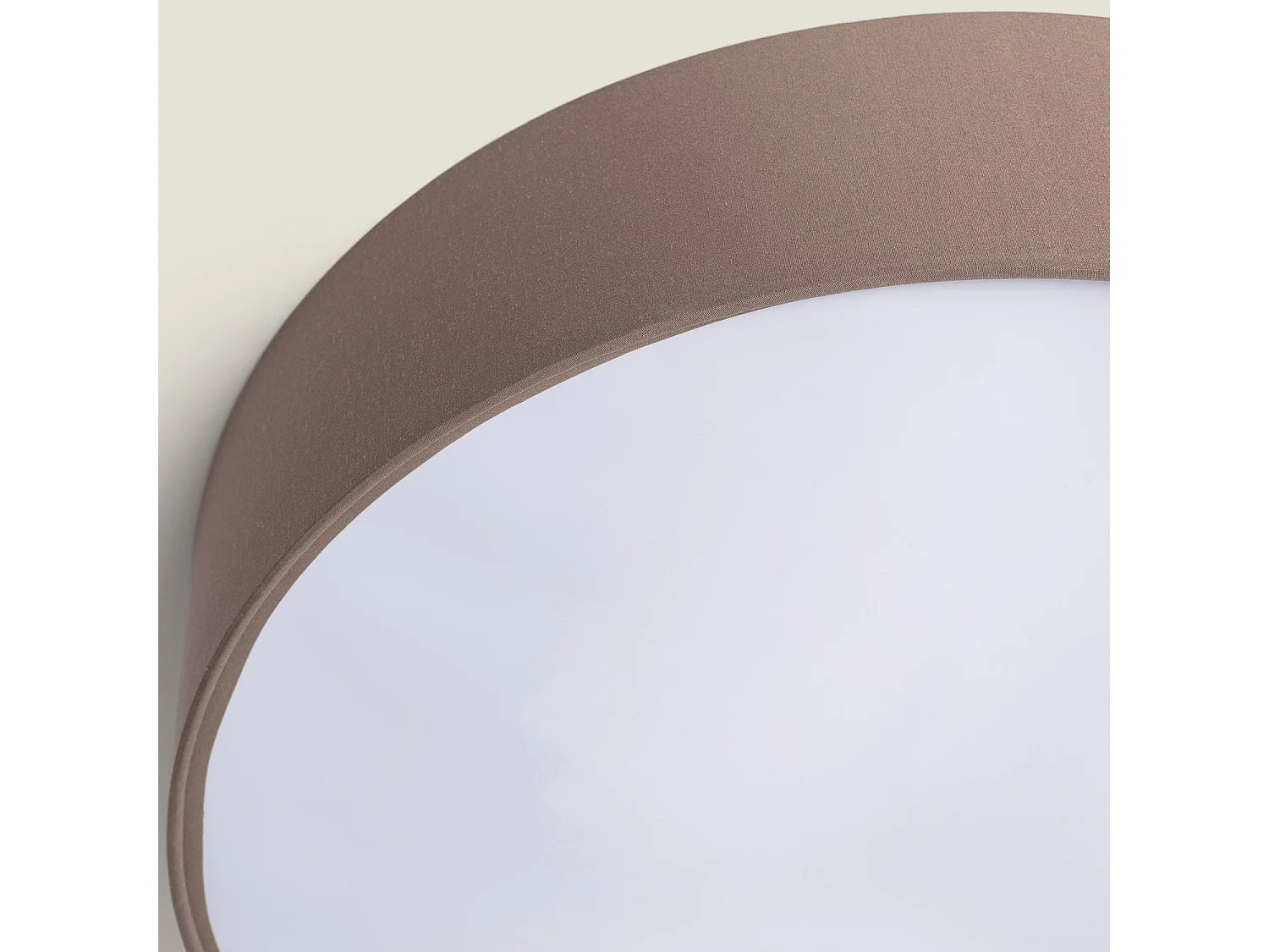 Plafonnier Rond Tissus Ranje Ø500 mm  Brun