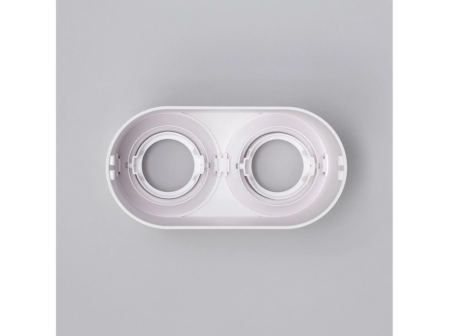 Plafonnier Space Double Blanc avec Ampoule GU10  2700K Blanc chaud