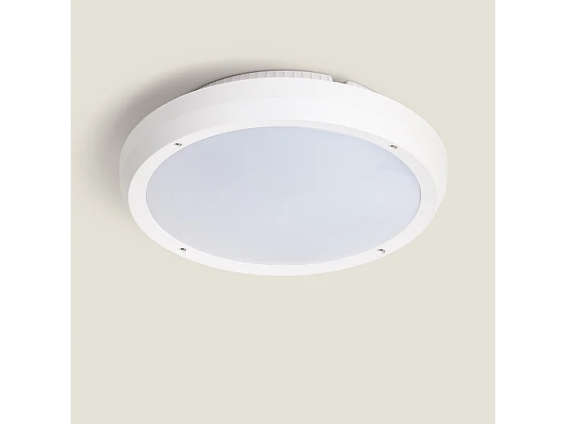 Plafón Circular para Exterior Ø300 mm IP65 Curio Blanco Blanco