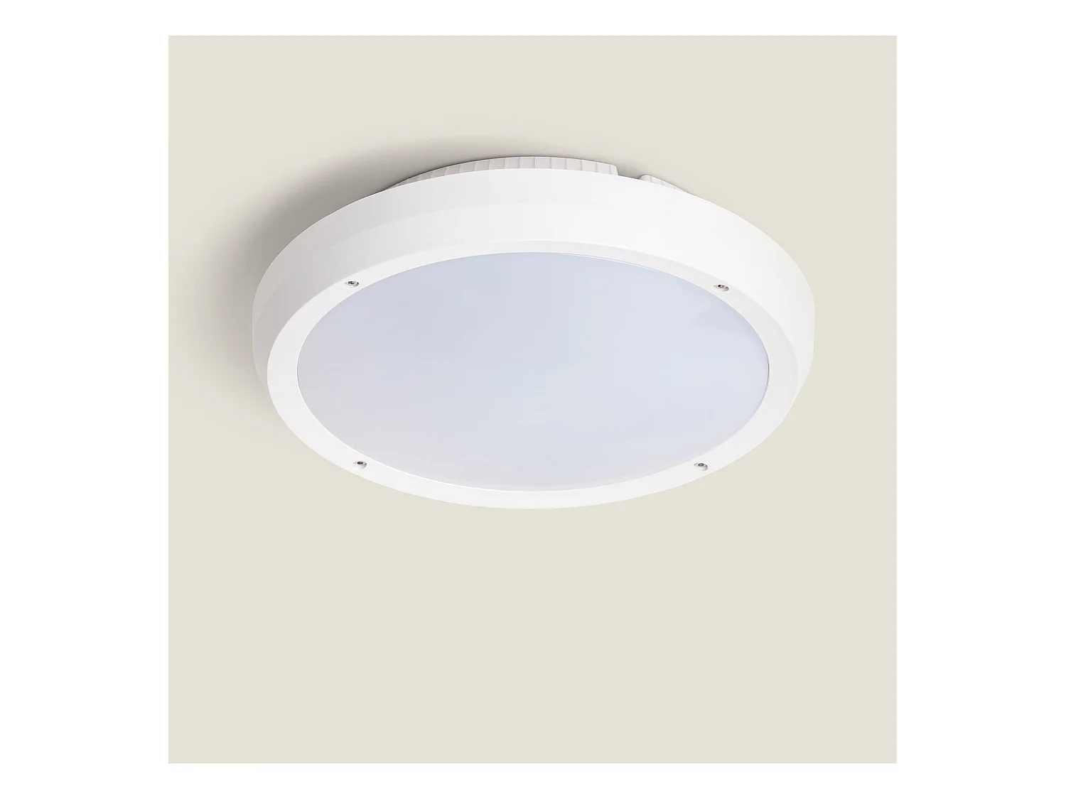 Plafón Circular para Exterior Ø300 mm IP65 Curio Blanco Blanco