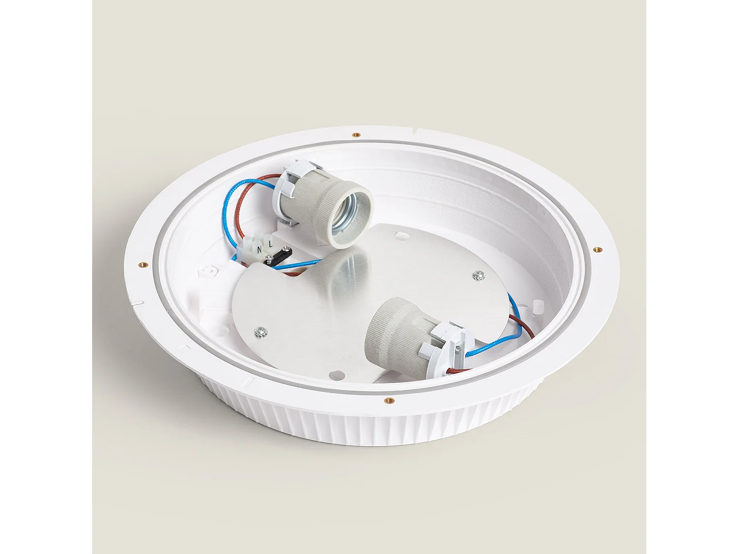 Plafonnier Rond Extérieur Curio IP65 Blanc Ø300 mm Blanc