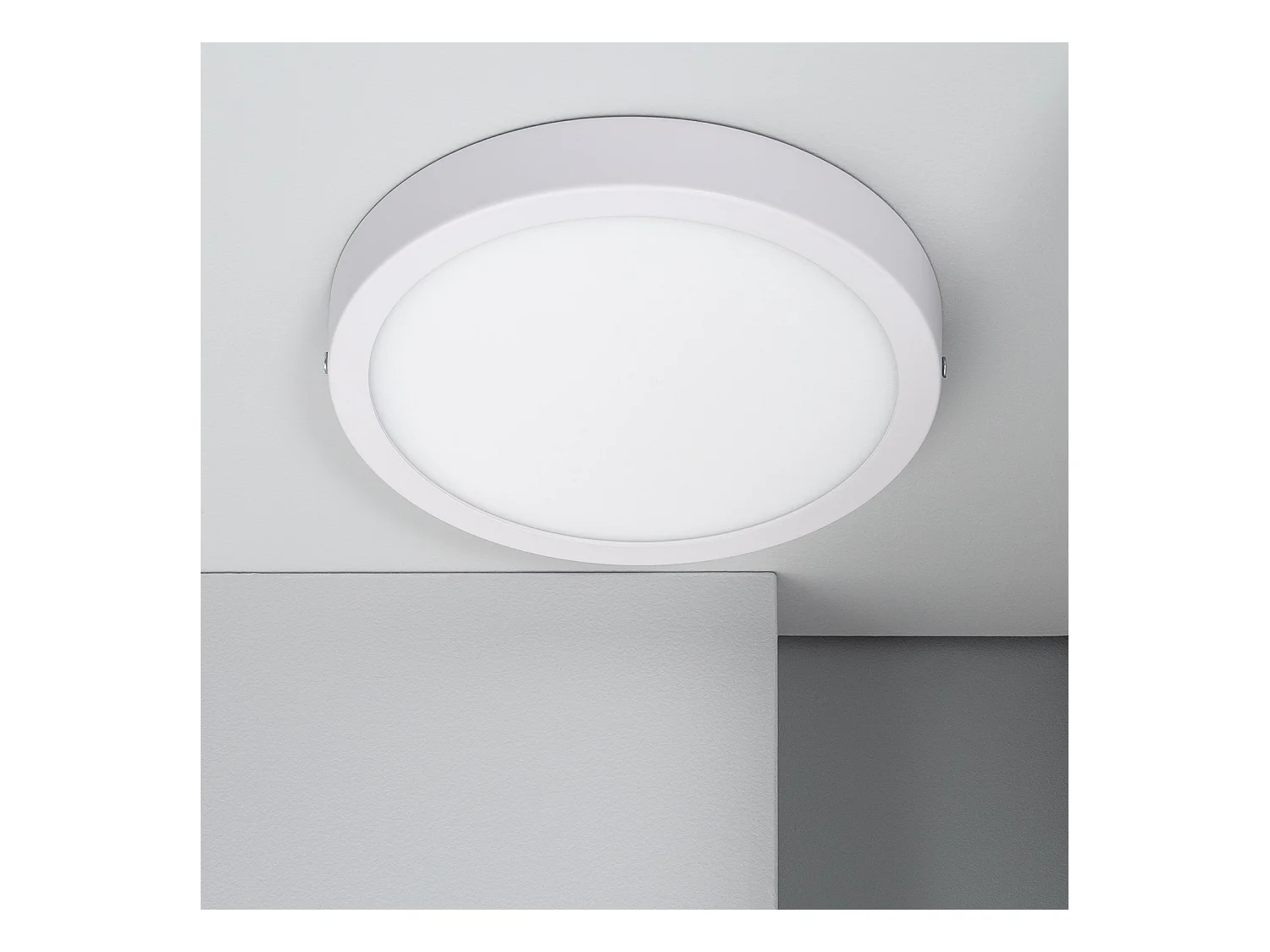 Plafón LED 18W Circular Aluminio Ø210 mm Slim CCT Seleccionable Galán SwitchDimm Negro