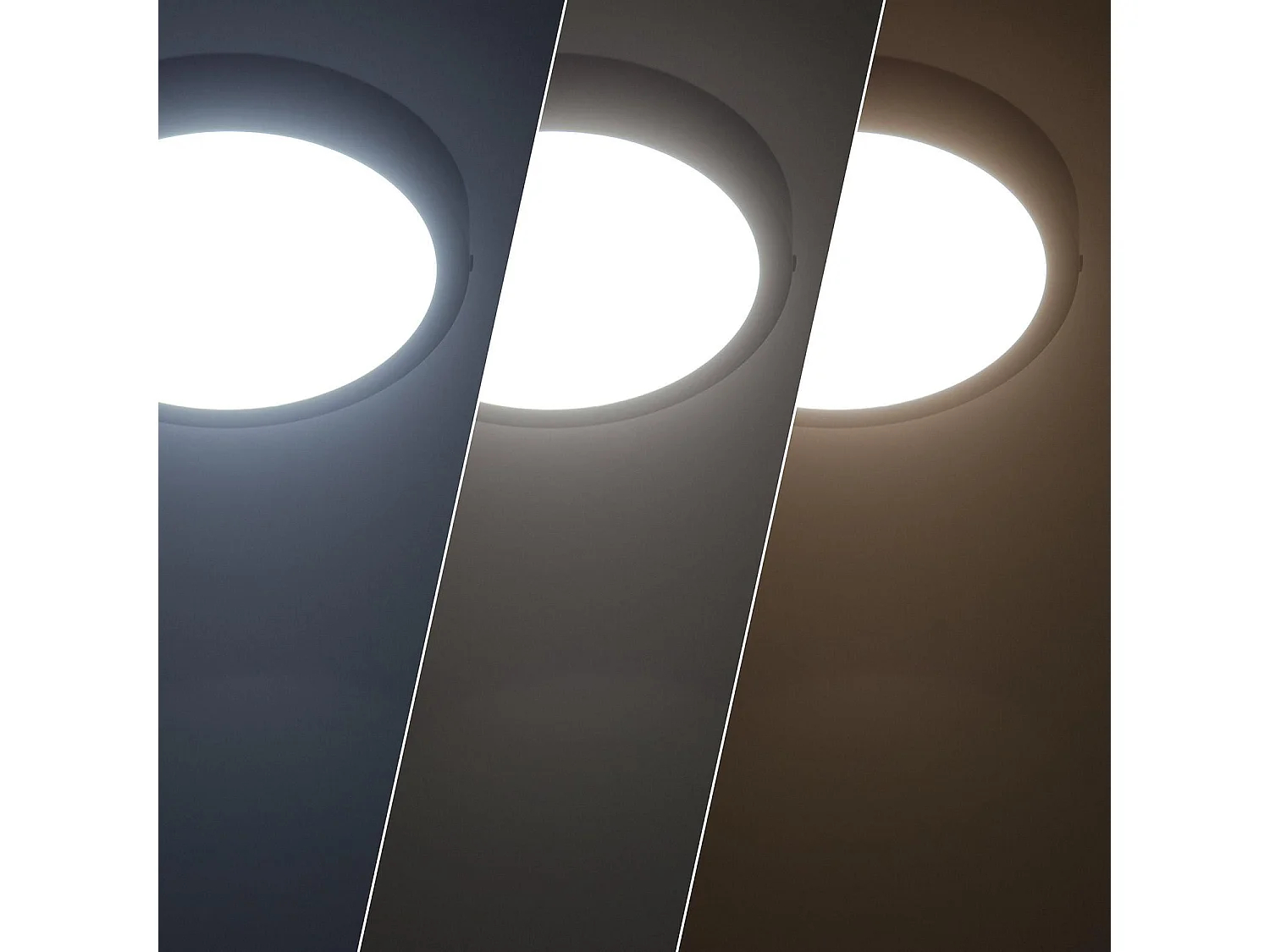 Plafonnier LED 18W Rond Aluminium Ø210 mm Slim CCT Sélectionnable Galán SwitchDimm Noir