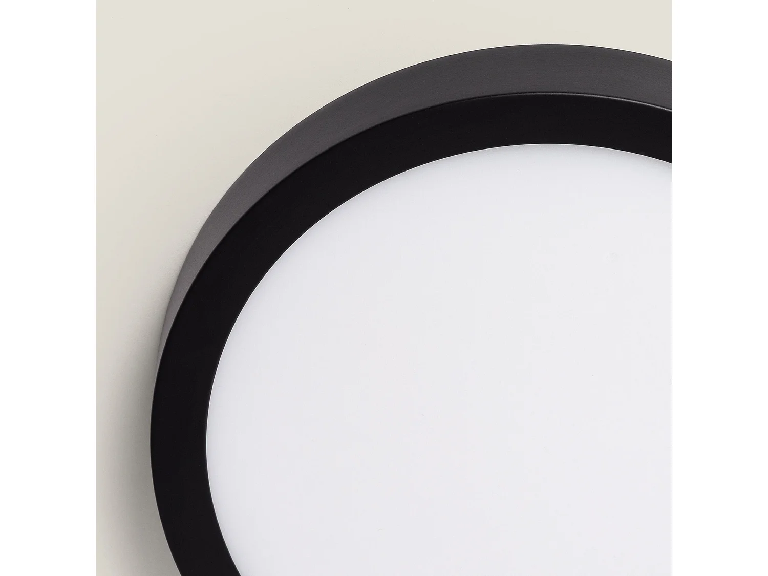 Plafonnier LED 18W Rond Aluminium Ø210 mm Slim CCT Sélectionnable Galán SwitchDimm Noir