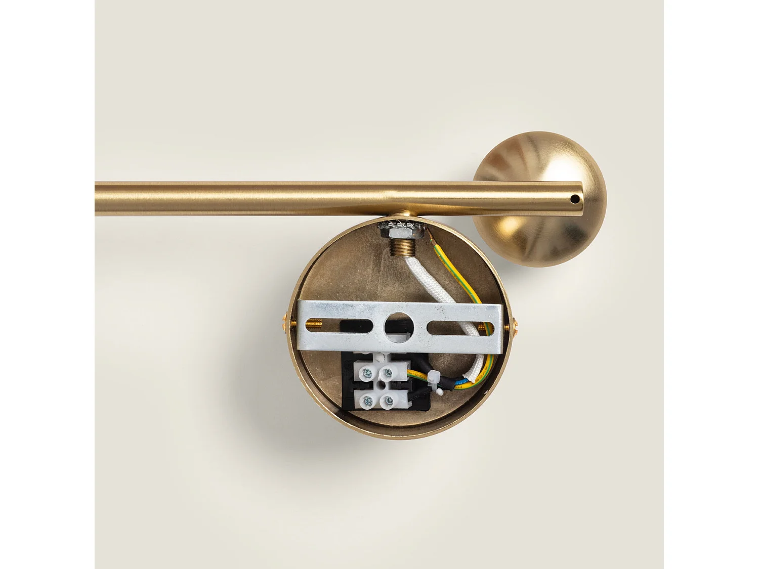 Plafonnier Métal et Verre Moonlight Brass 4 Spots Rose