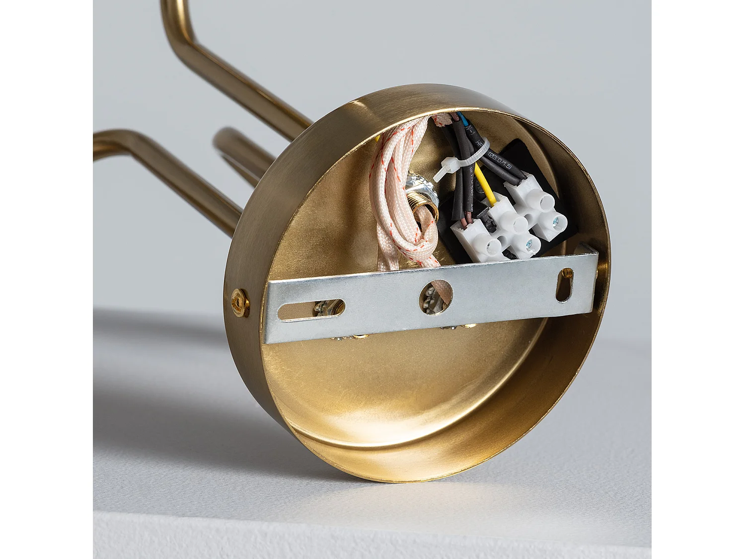 Lampadario Metallo e Vetro Moonlight Brass 3 punti luce Rosa