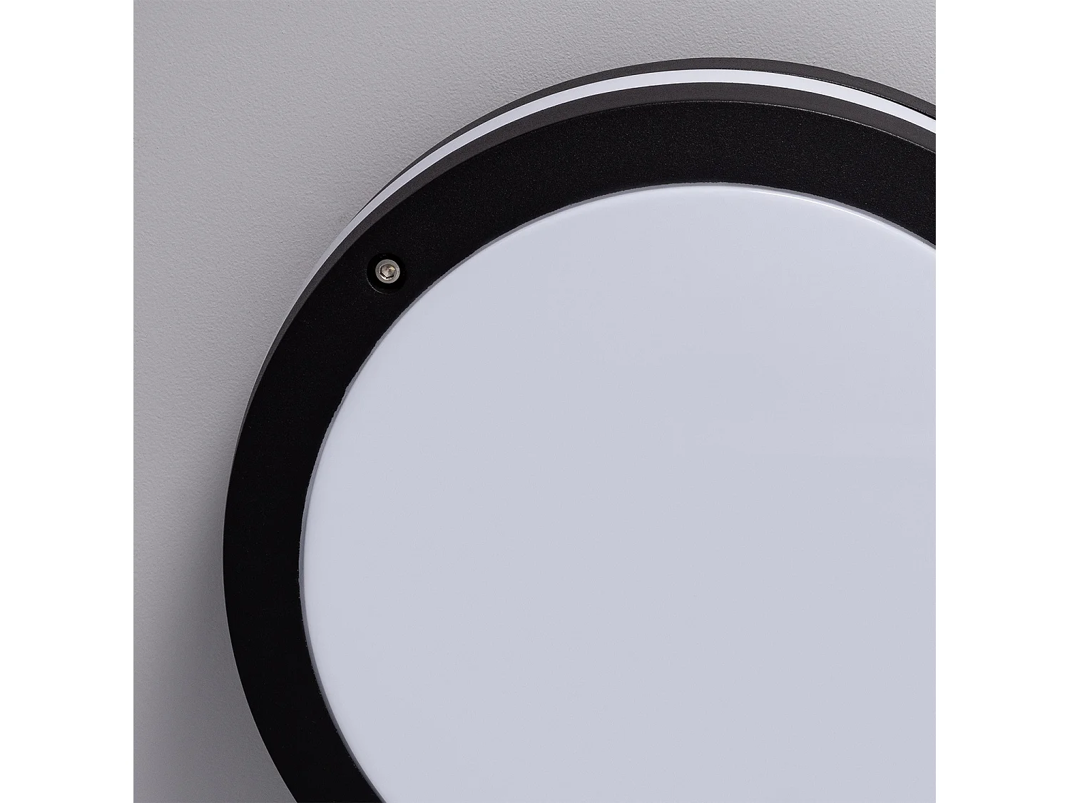 Plafonnier Rond Métal Corso Ø300 mm pour Extérieur IP54  Noir