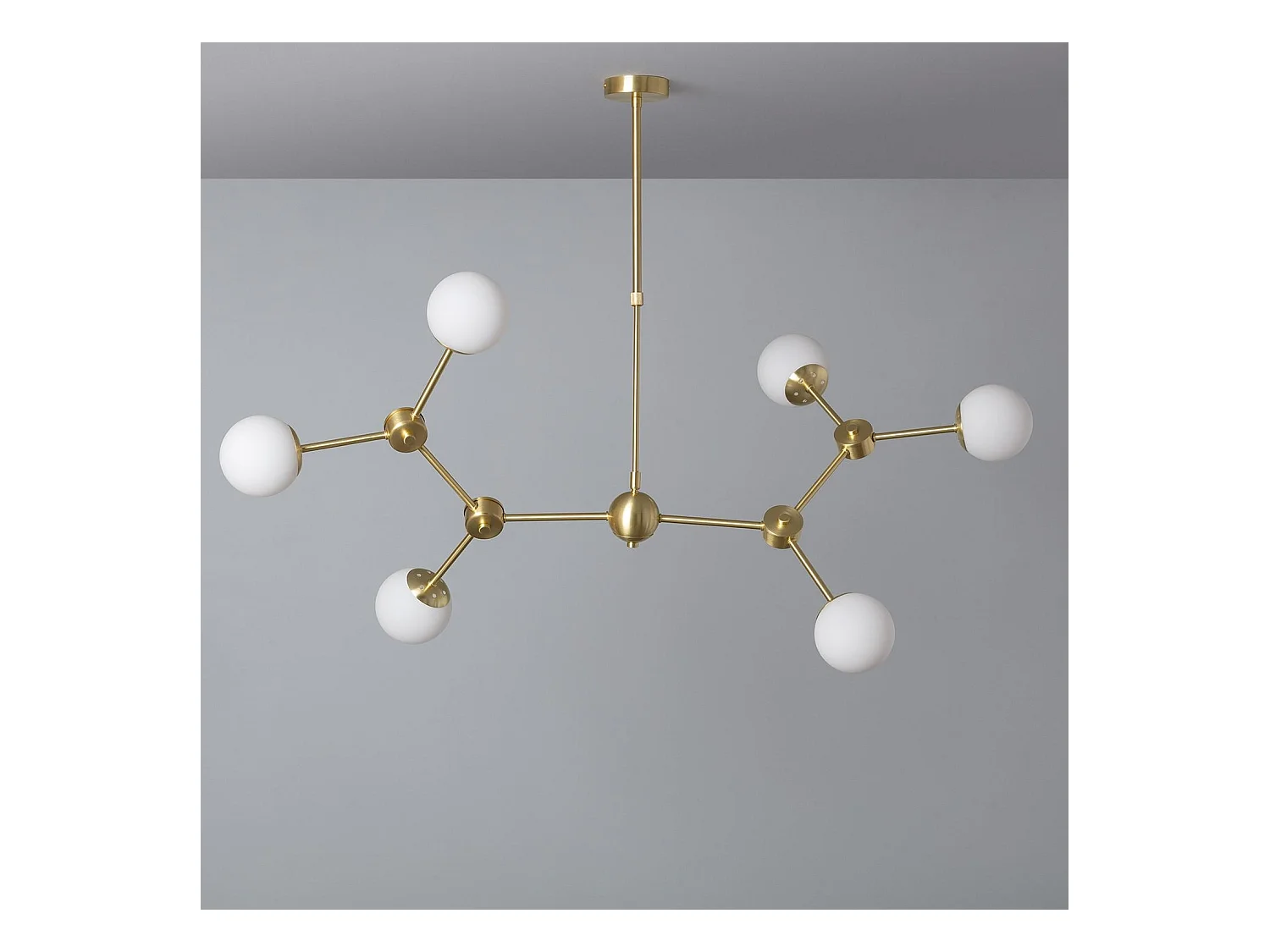 Lámpara de Techo Metal y Cristal Moonlight 6 Focos Dorado