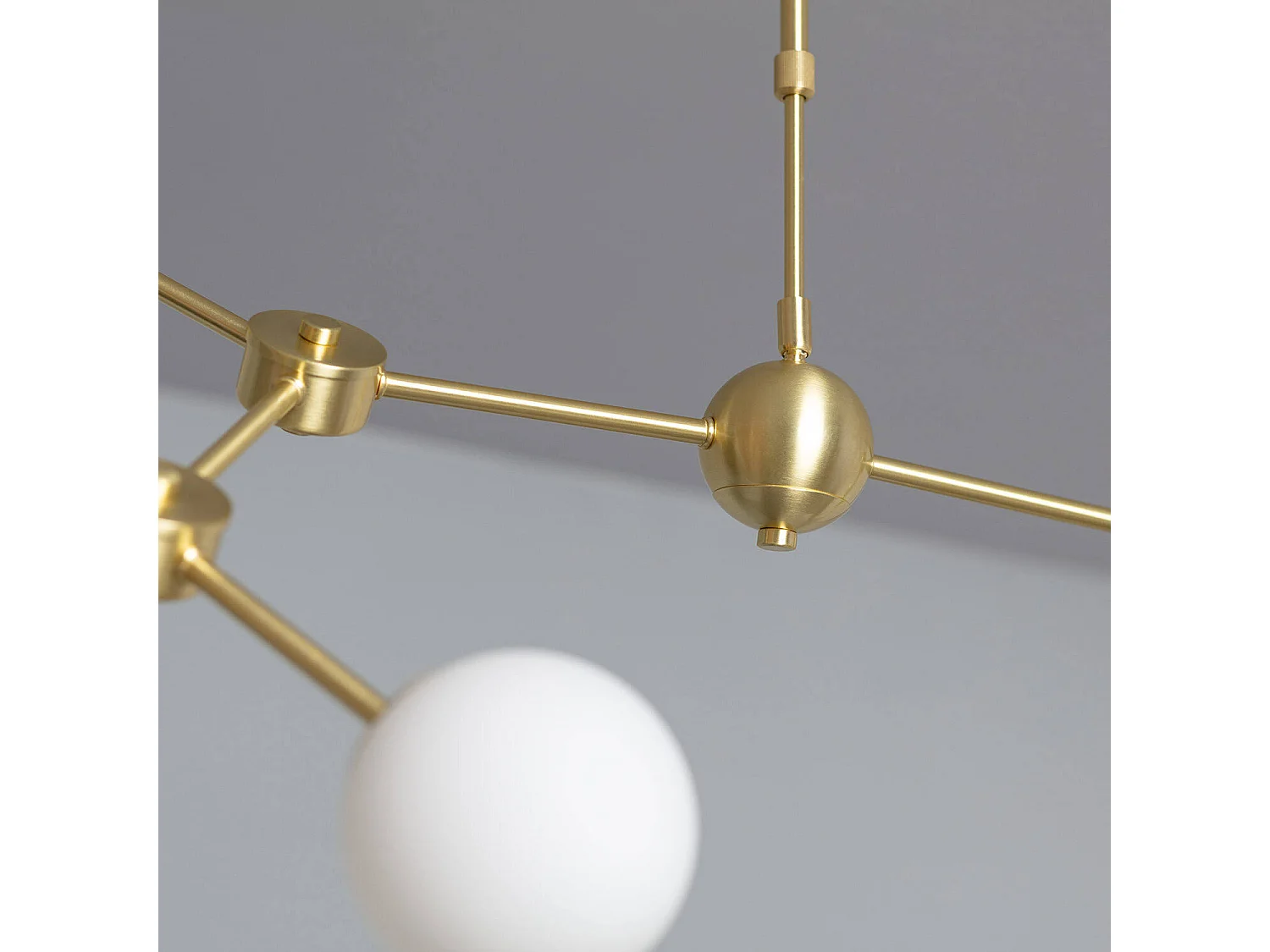 Plafonnier Métal et Verre Moonlight 6 Spots Doré