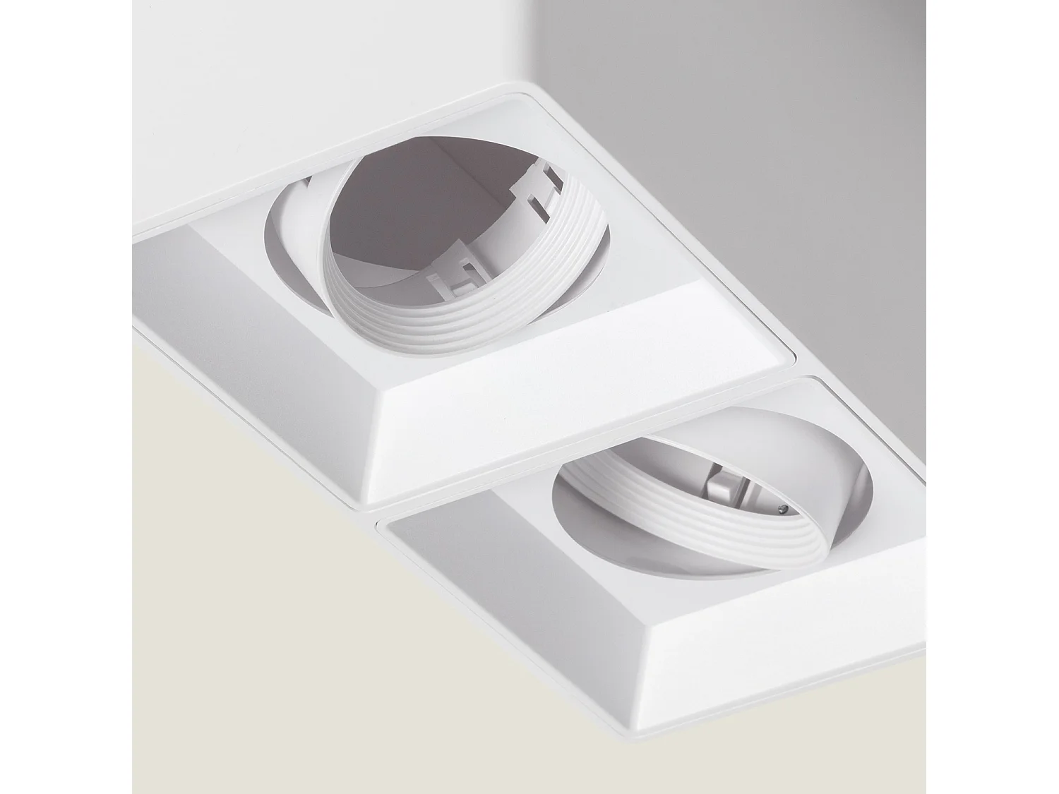 Plafonnier Space Carré Double Blanc