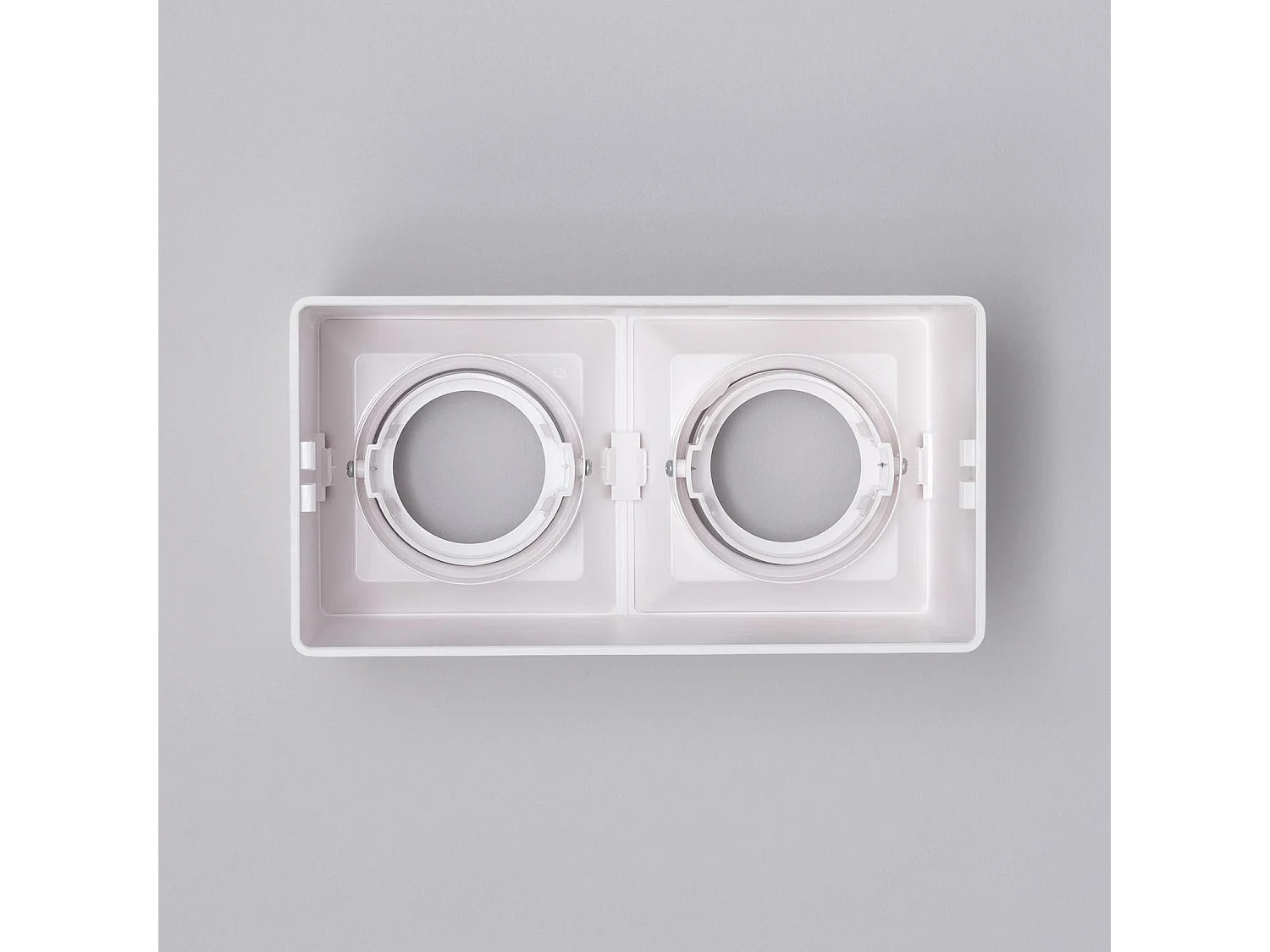 Plafonnier Space Carré Double Blanc