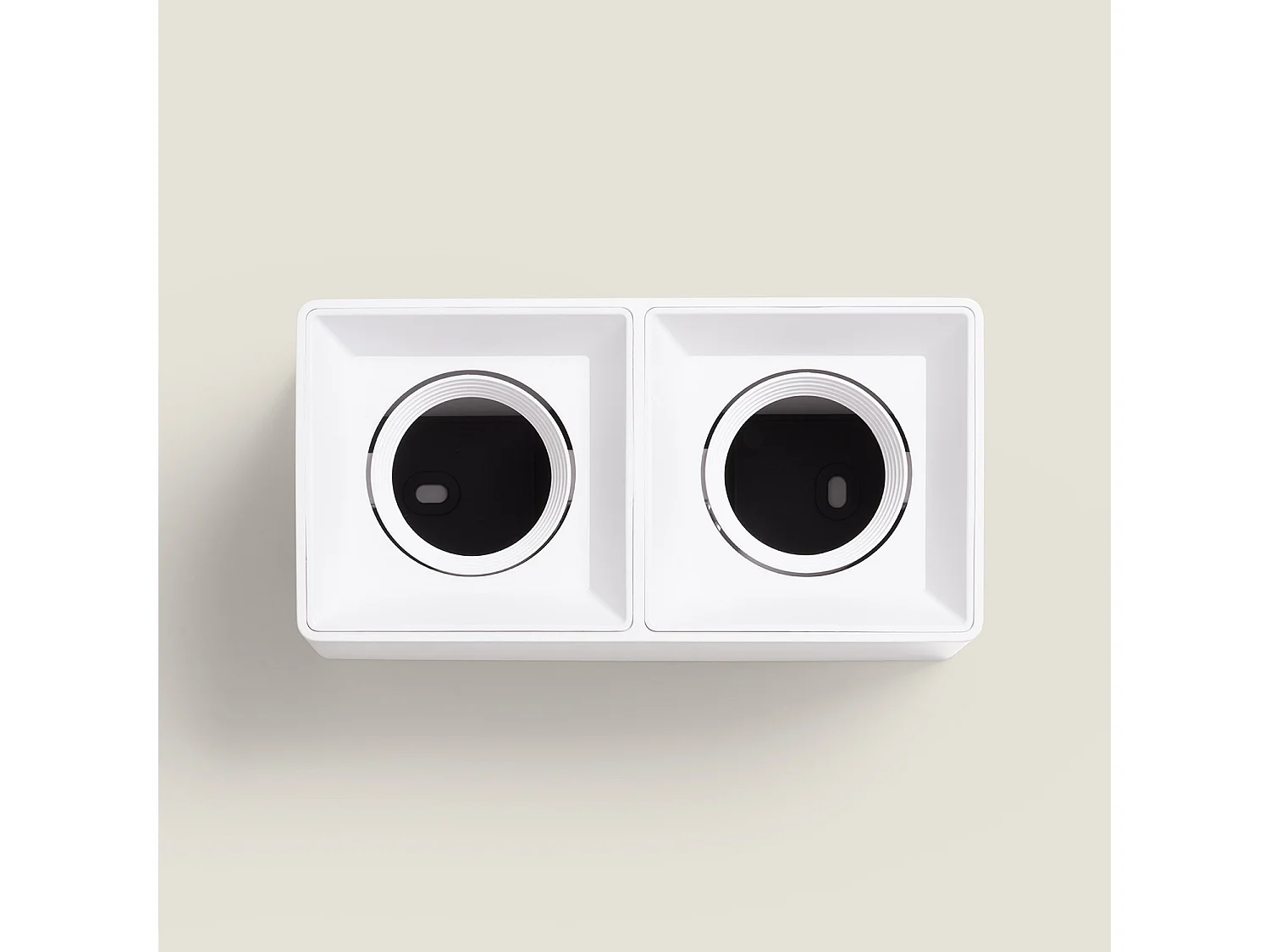 Applique da Soffitto Space Quadrata Doppia Bianco