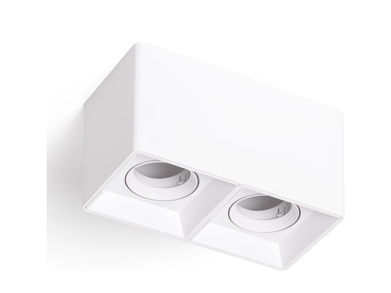 Applique da Soffitto Space Quadrata Doppia Bianco
