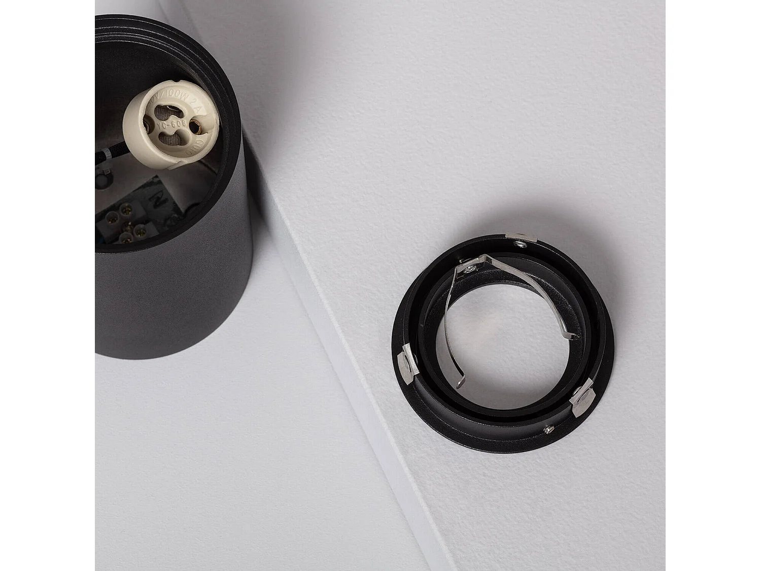 Plafonnier Aluminium Quartz Noir Noir