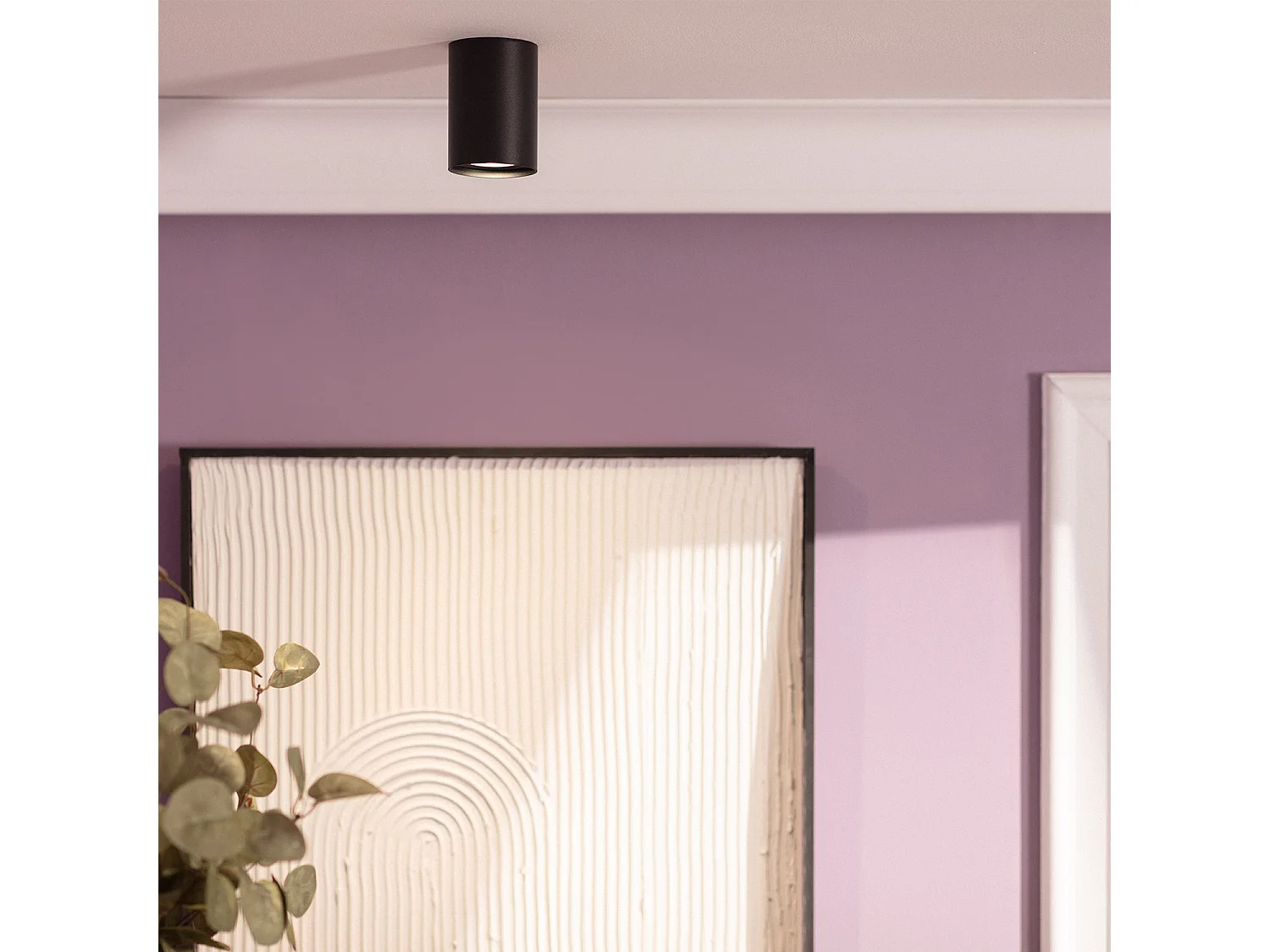 Applique da Soffitto Alluminio Quarzo Nero Nero