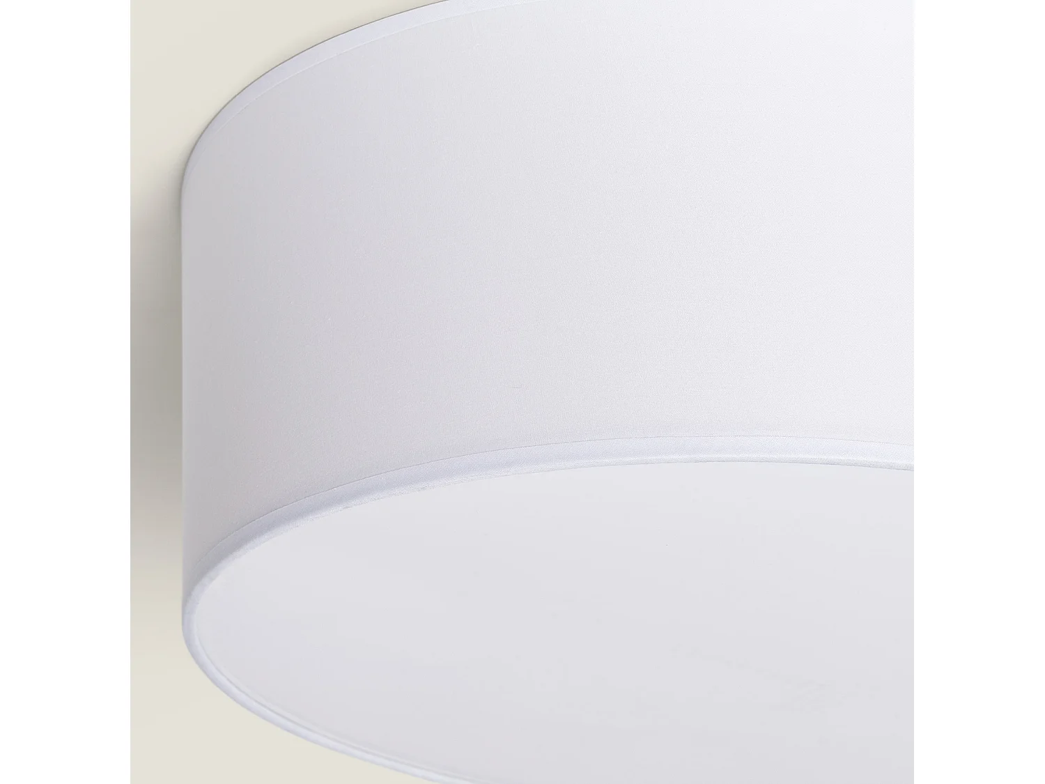 Plafonnier Rond Tissu Korsade Ø450 mm  Blanc