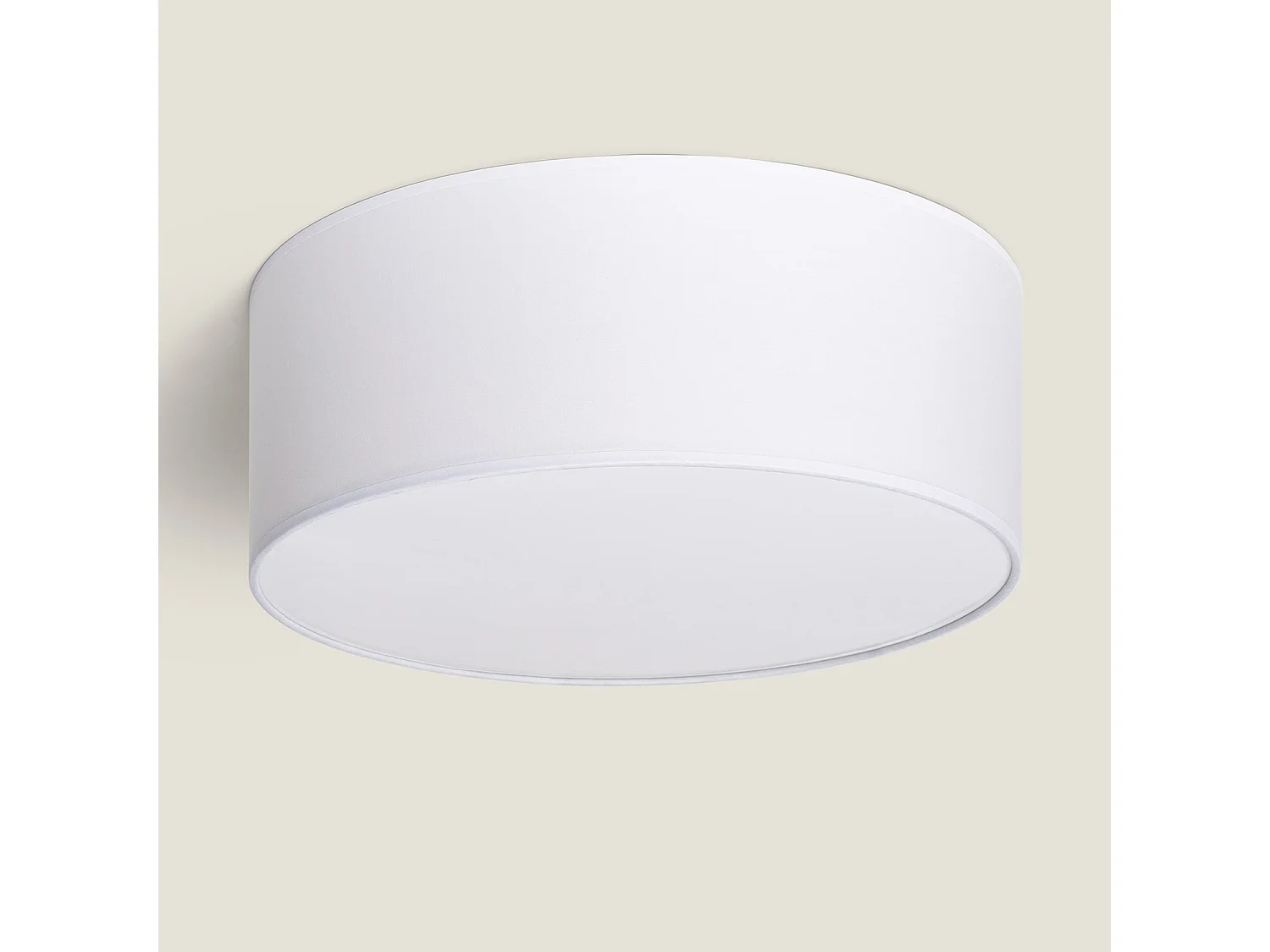 Plafonnier Rond Tissu Korsade Ø450 mm  Blanc