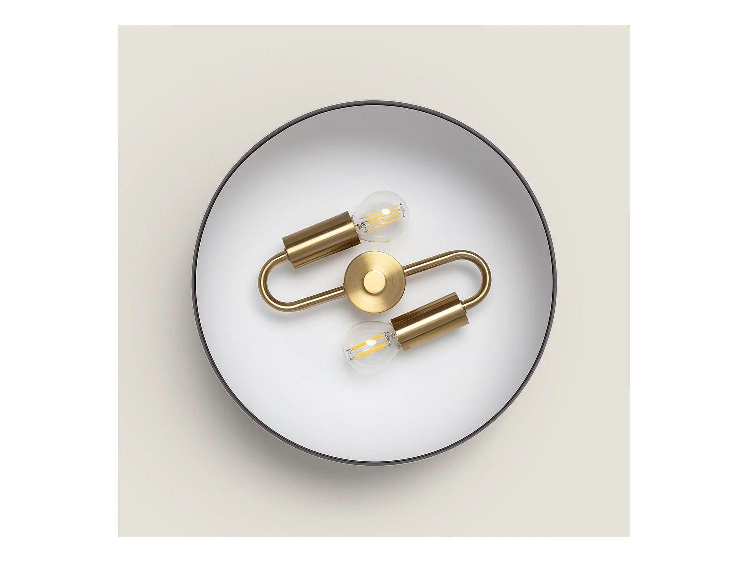 Plafón Circular Aluminio Ø300 mm Chandelier Blanco