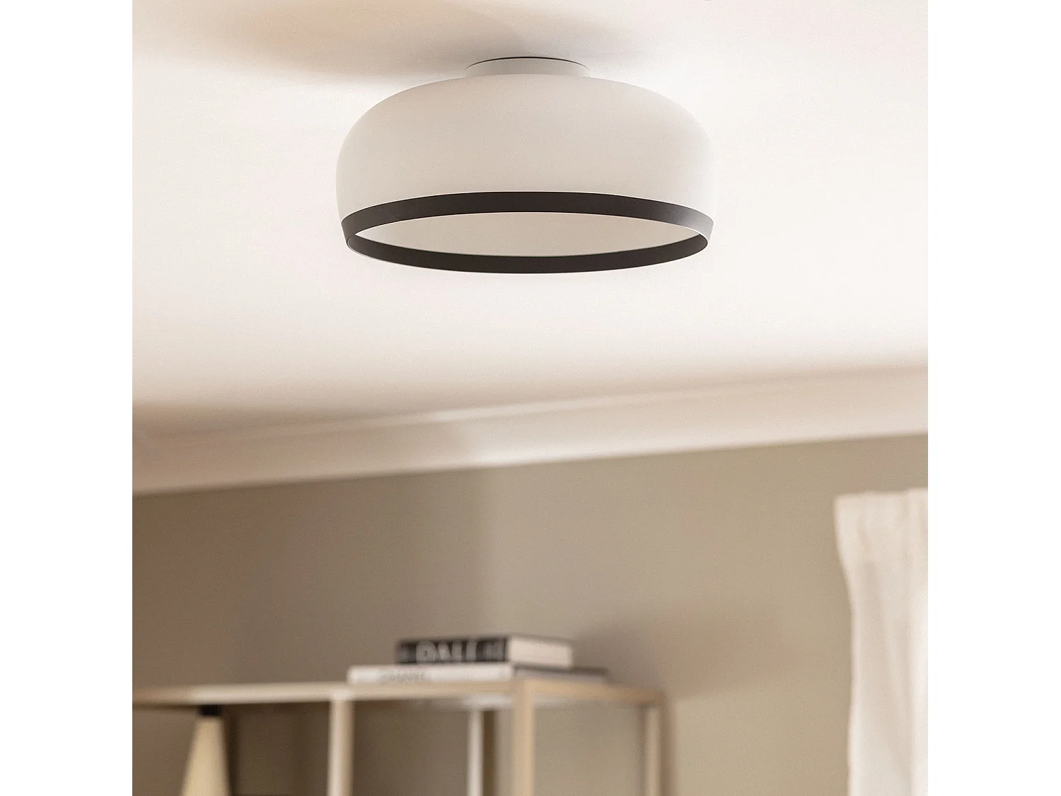 Plafonnier Rond Aluminium Ø300 mm Chandelier Blanc