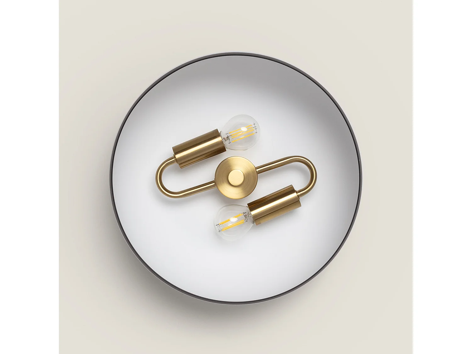 Plafonnier Rond Aluminium Ø300 mm Chandelier Blanc