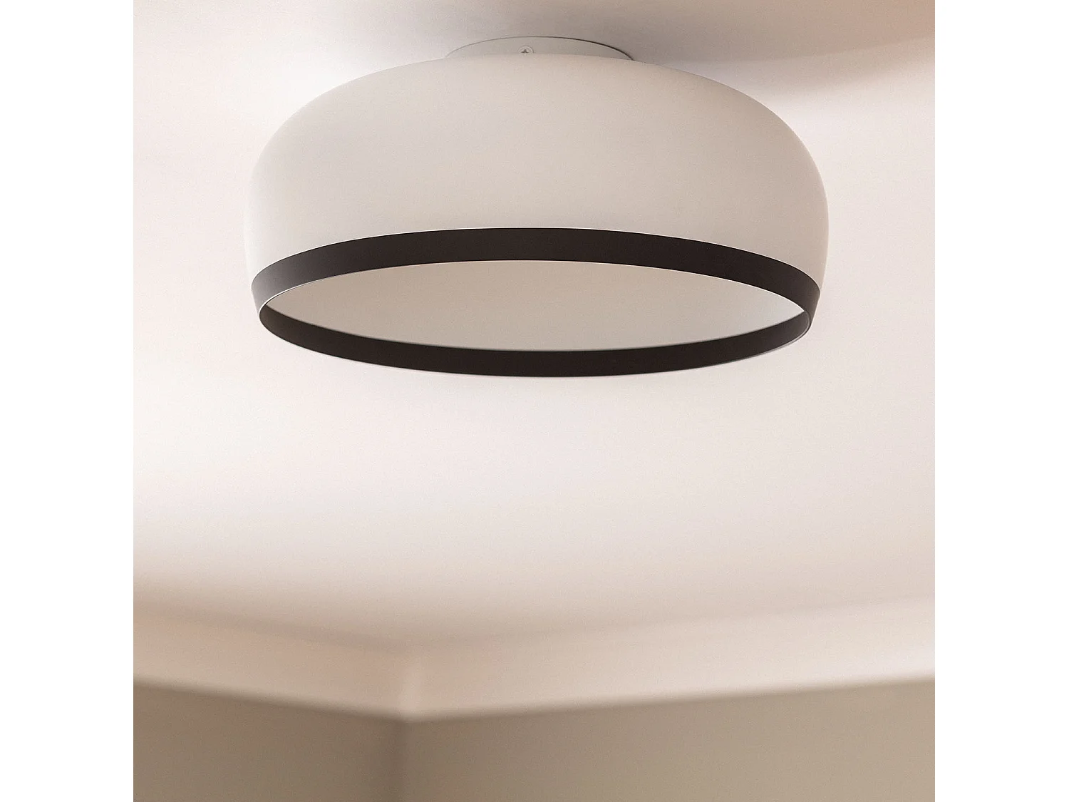 Plafonnier Rond Aluminium Ø300 mm Chandelier Blanc