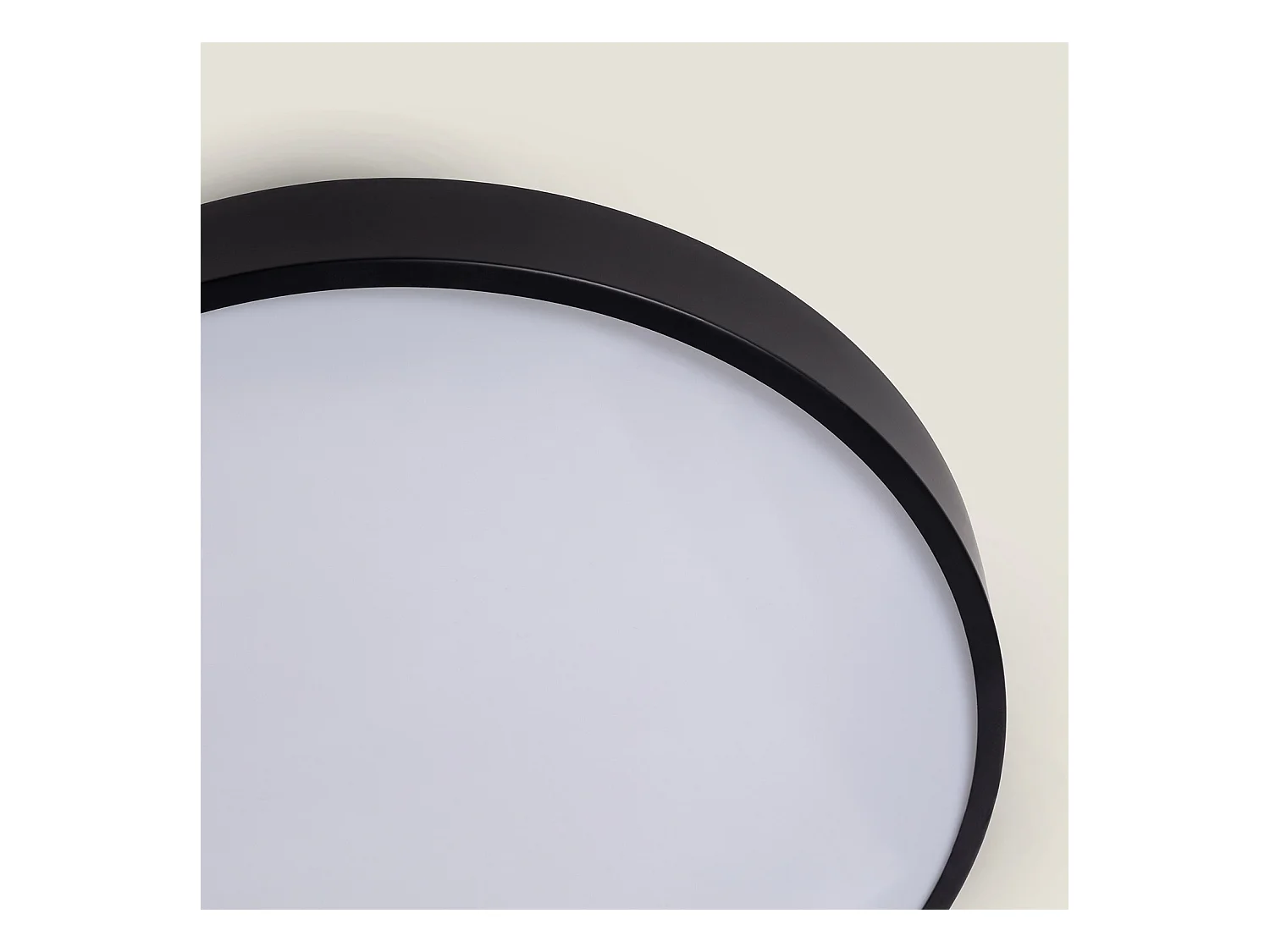 Plafonnier LED Rond Métal 30W CCT Sélectionnable Hidria Ø400 mm Noir