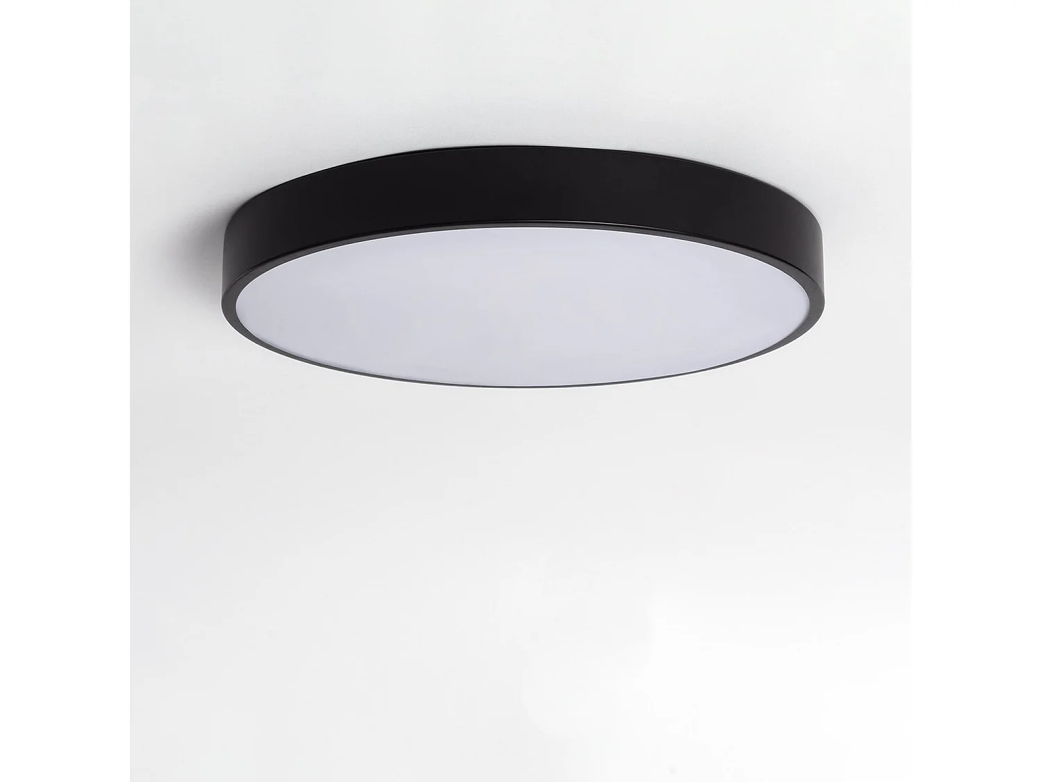 Plafonnier LED Rond Métal 30W CCT Sélectionnable Hidria Ø400 mm Noir