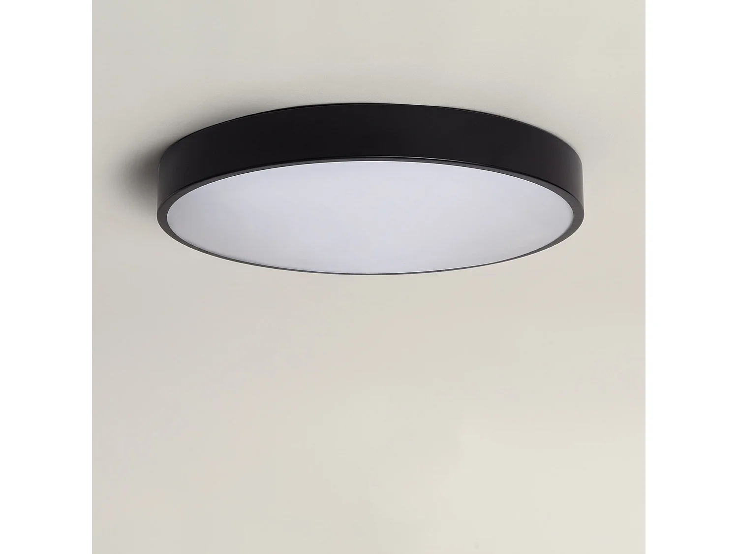 Plafonnier LED Rond Métal 30W CCT Sélectionnable Hidria Ø400 mm Noir