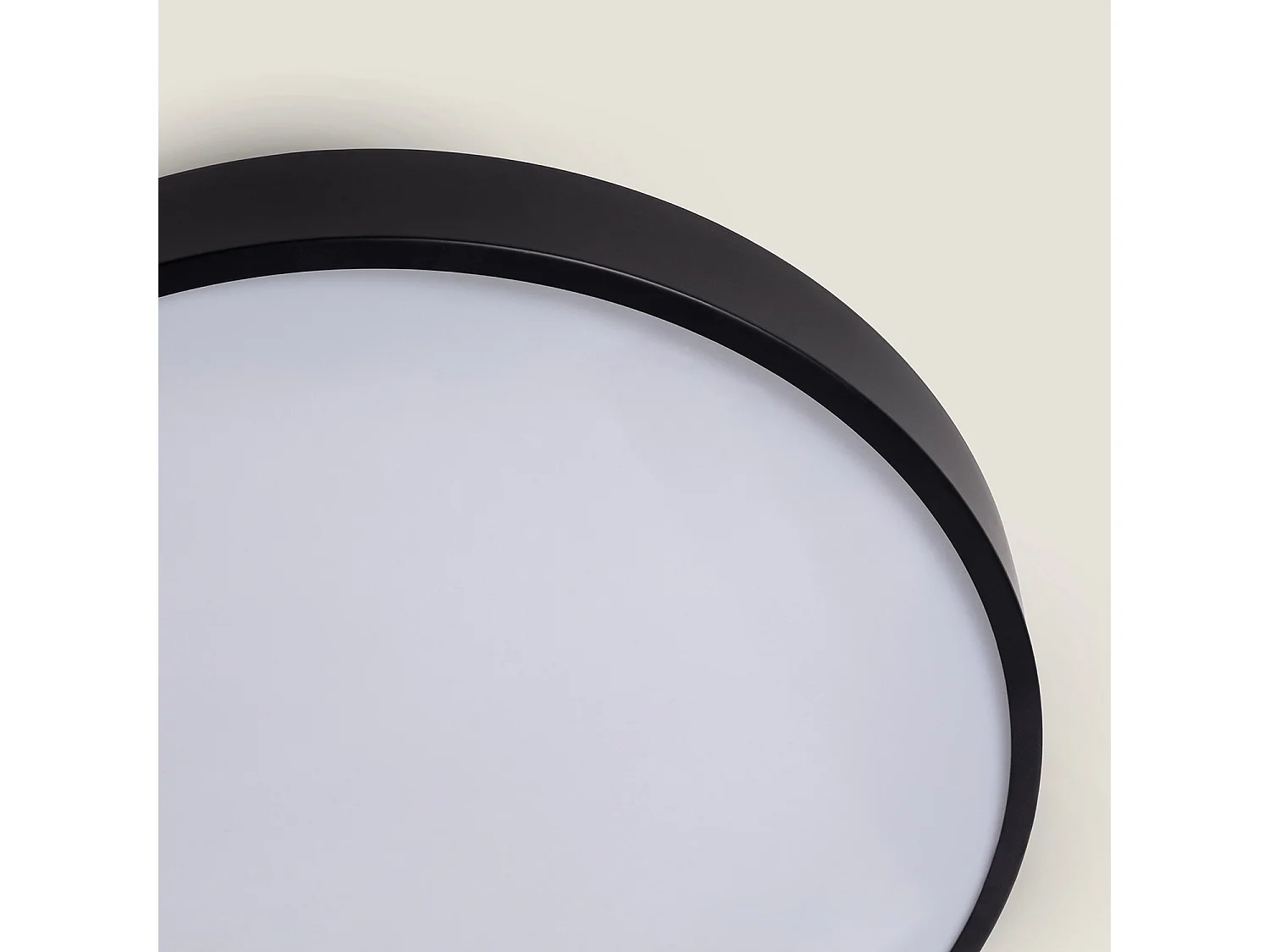 Plafonnier LED Rond Métal 30W CCT Sélectionnable Hidria Ø400 mm Noir