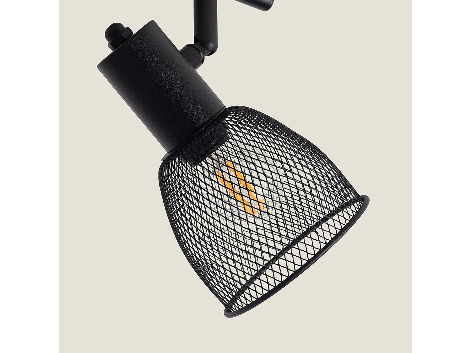 Lámpara de Techo Orientable Aluminio 2 Focos Grid Negro