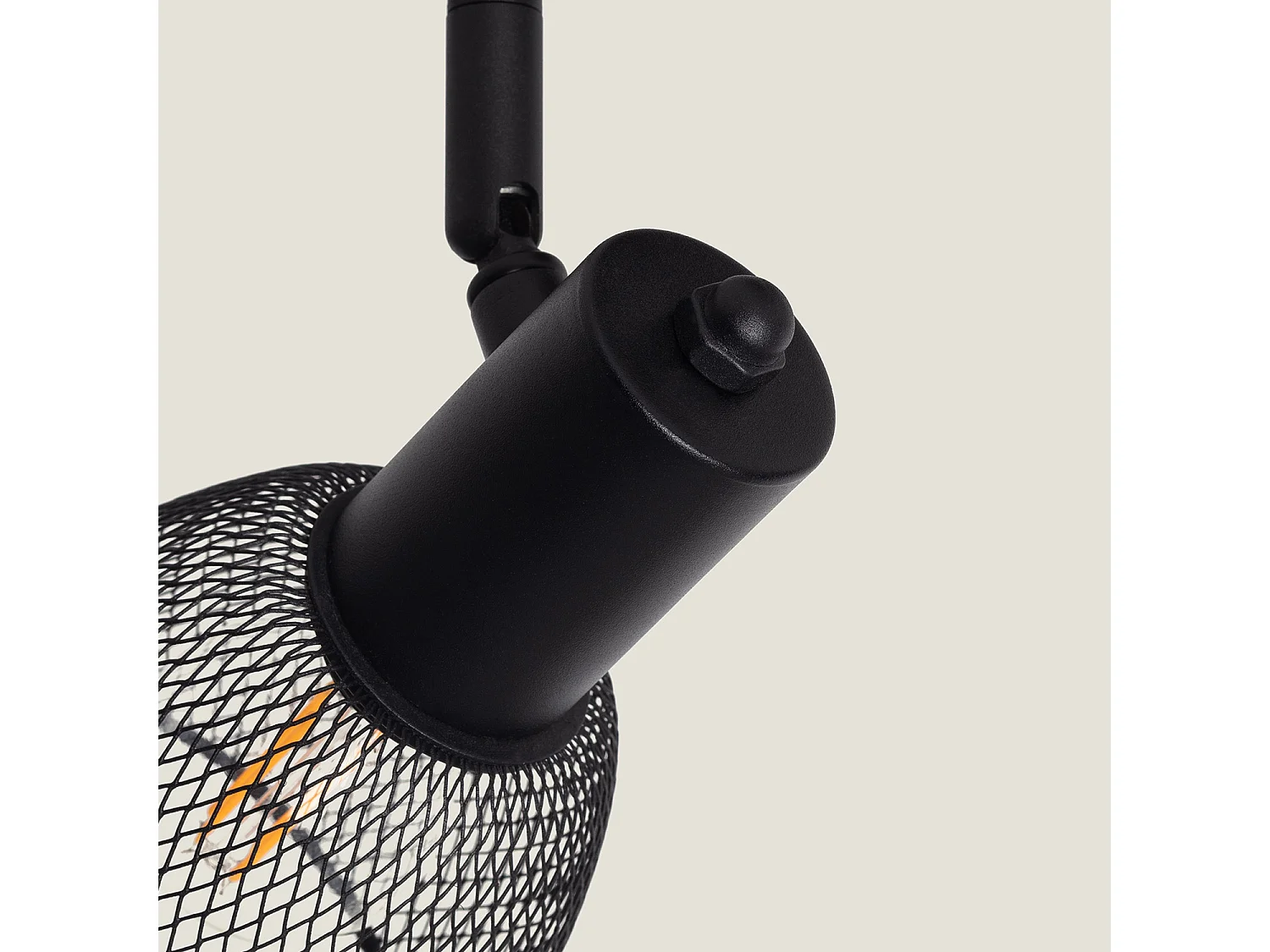 Lámpara de Techo Orientable Aluminio 2 Focos Grid Negro