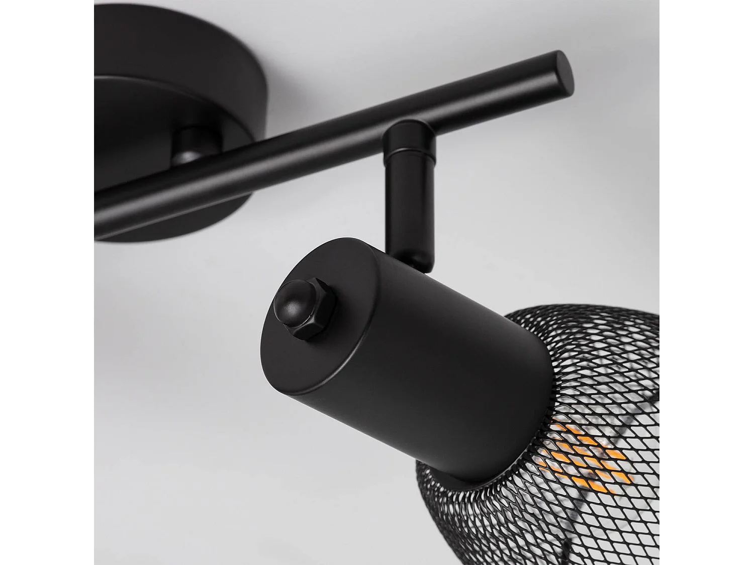 Lámpara de Techo Orientable Aluminio 2 Focos Grid Negro