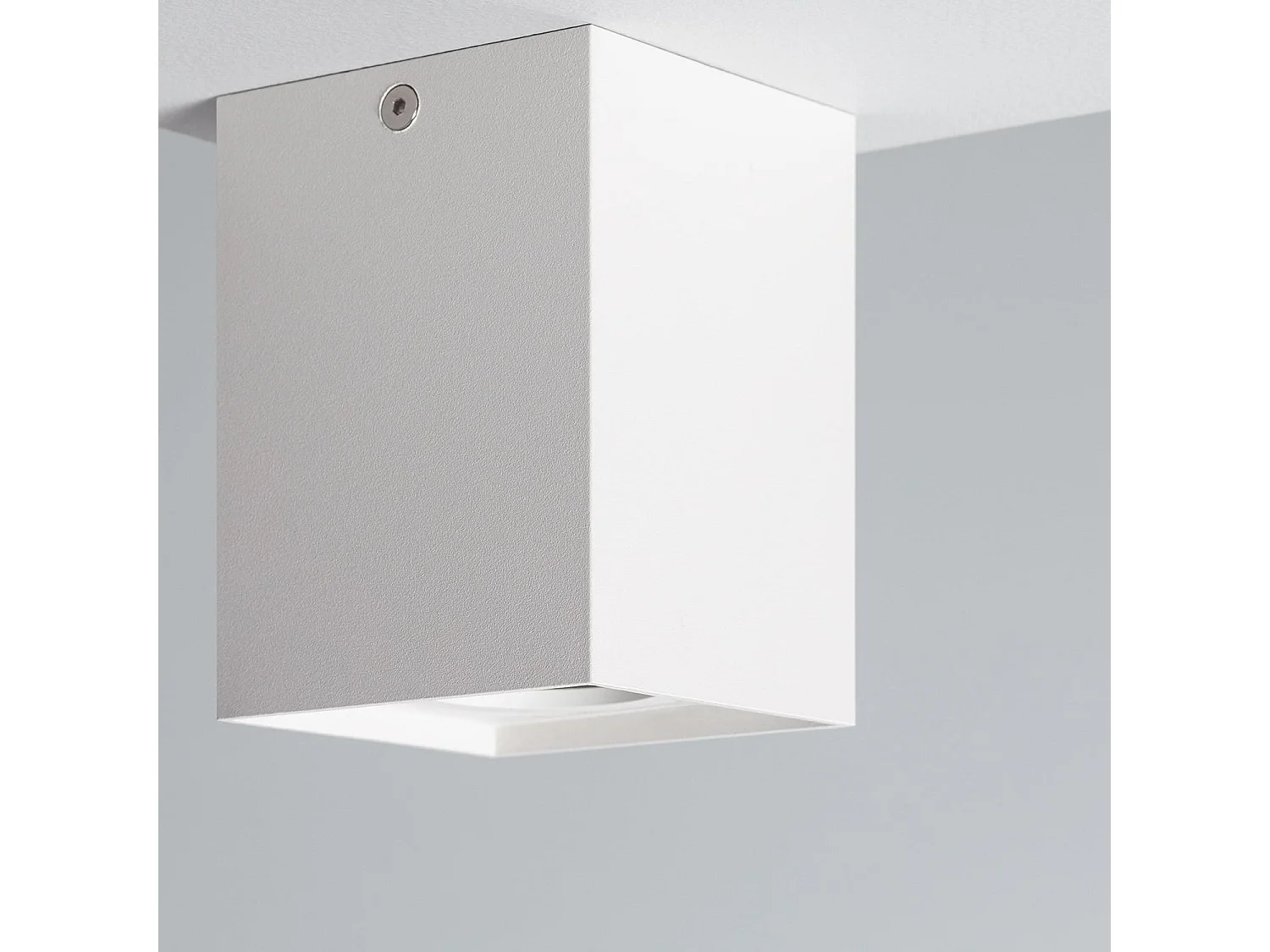 Plafonnier Aluminium Jaspe Blanc