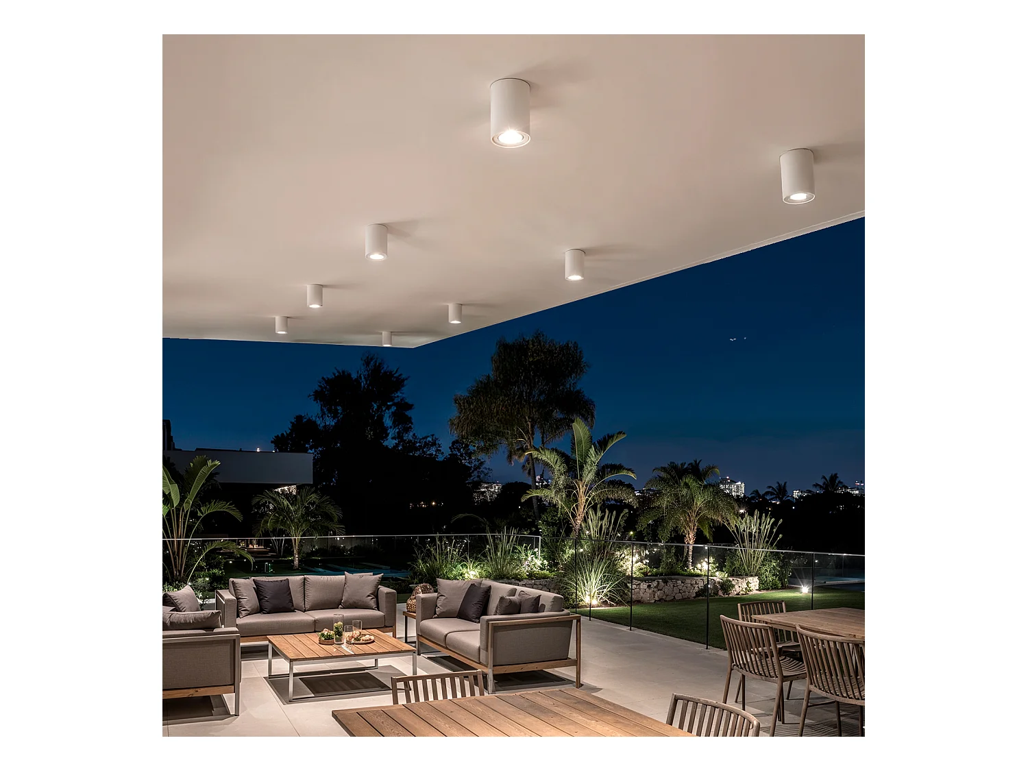 Applique da Soffitto Alluminio Quarzo Bianco Bianco