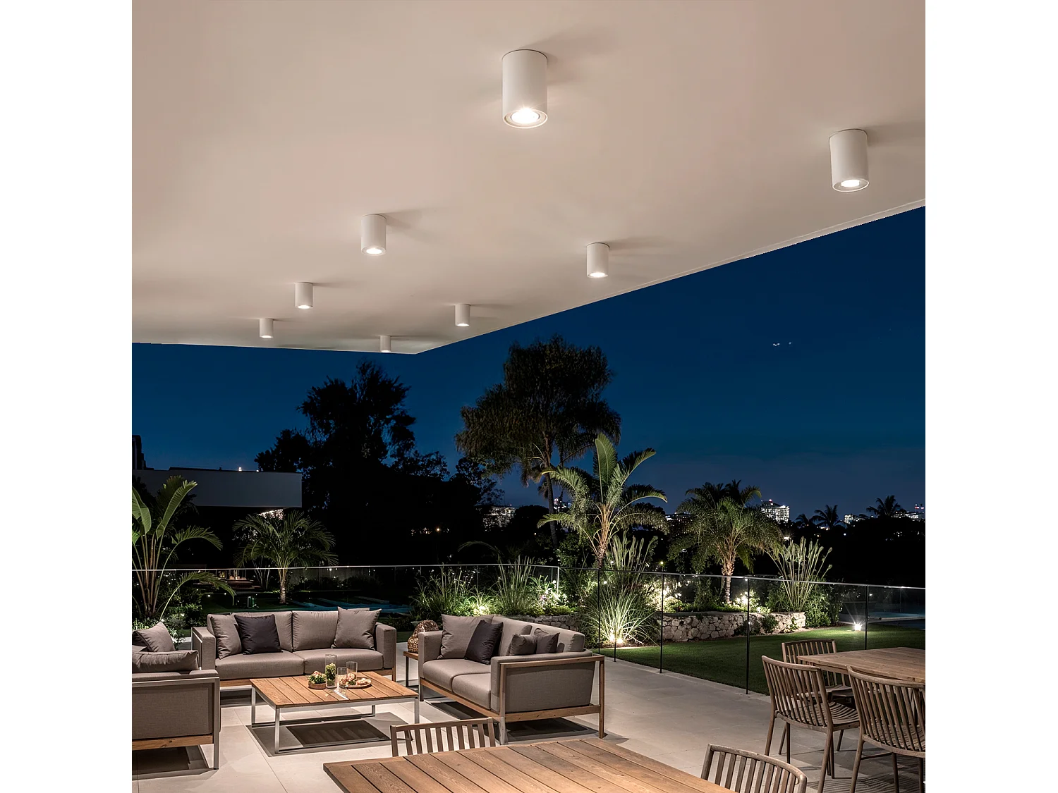 Applique da Soffitto Alluminio Quarzo Bianco Bianco