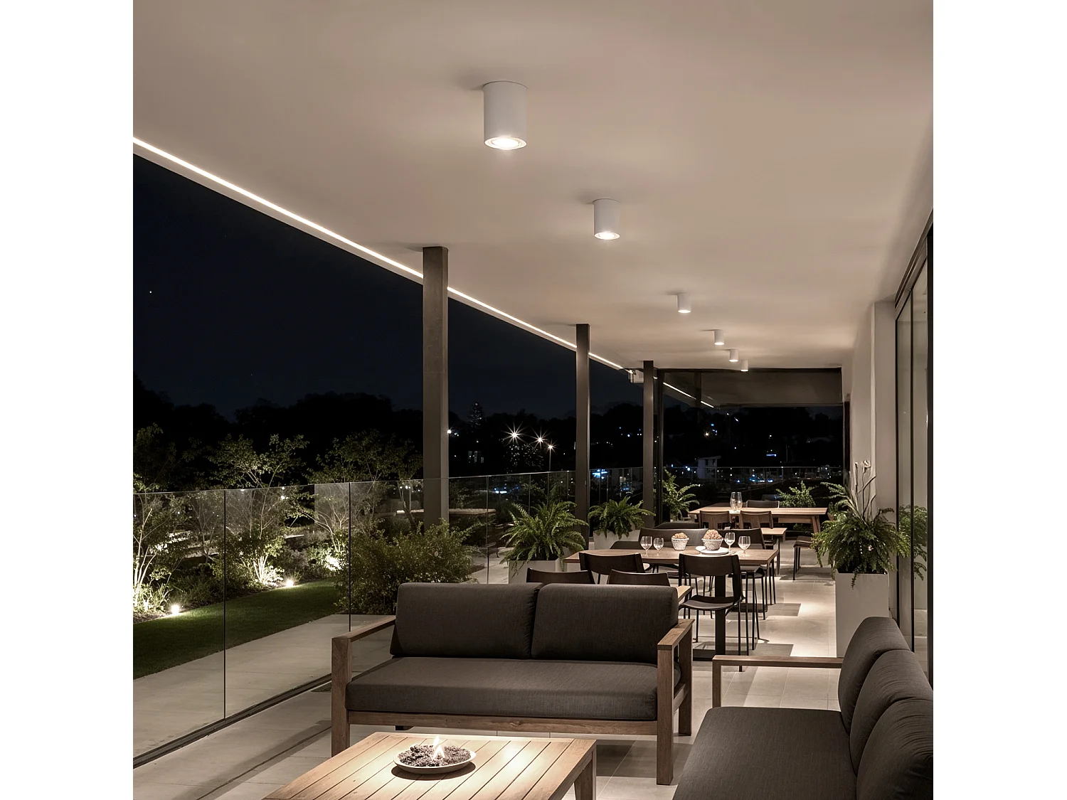 Applique da Soffitto Alluminio Quarzo Bianco Bianco