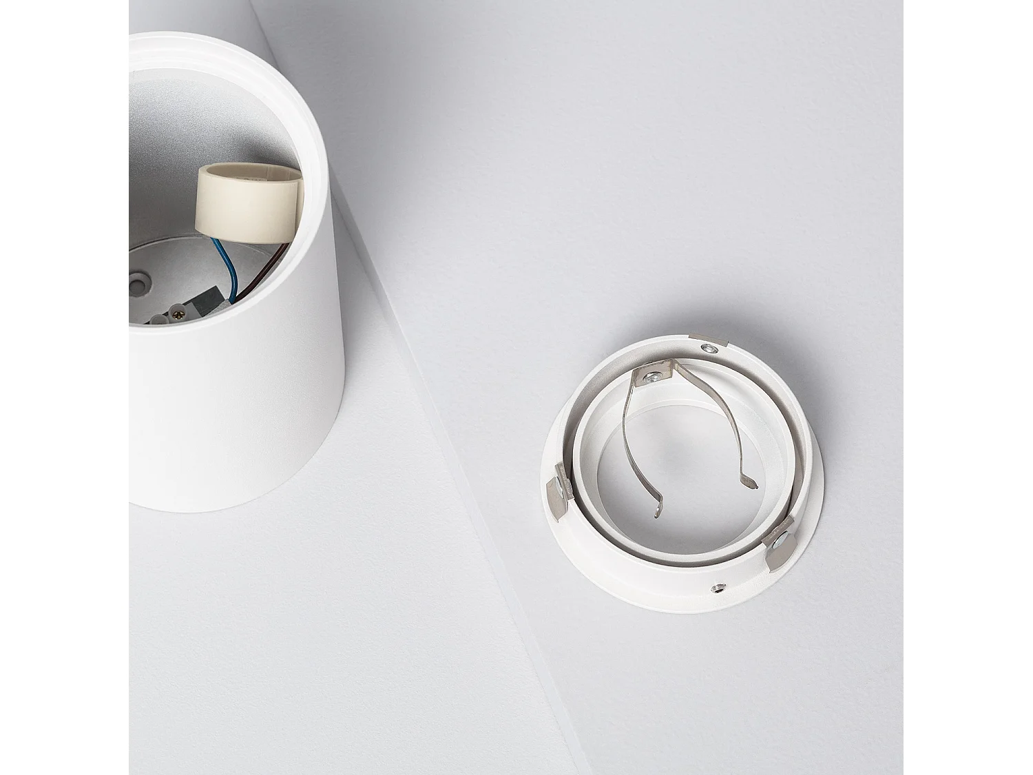 Applique da Soffitto Alluminio Quarzo Bianco Bianco